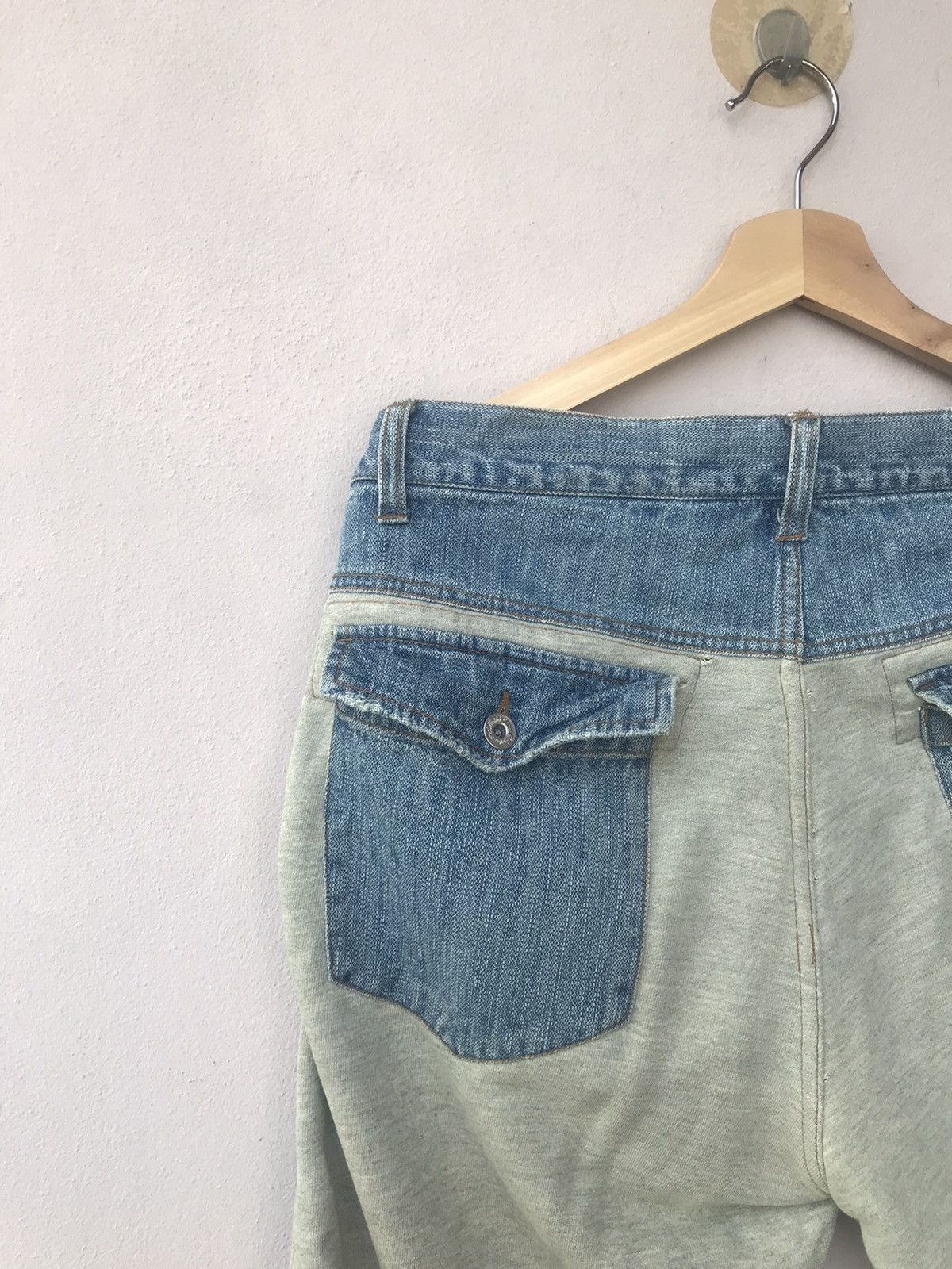 Vintage Gumu International Japan Distressed Hybrid Paint Denim Size US 34 / EU 50 - 10 Thumbnail