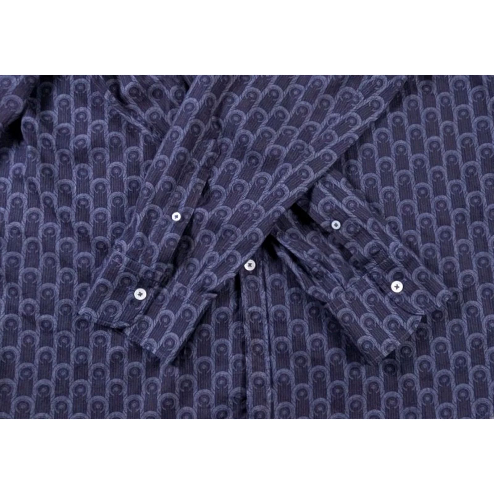 Canali Canali Button Down Shirt Long Sleeve Mr. Porter Pattern Italy Modern Fit 2XL Size US XXL / EU 58 / 5 - 2 Thumbnail