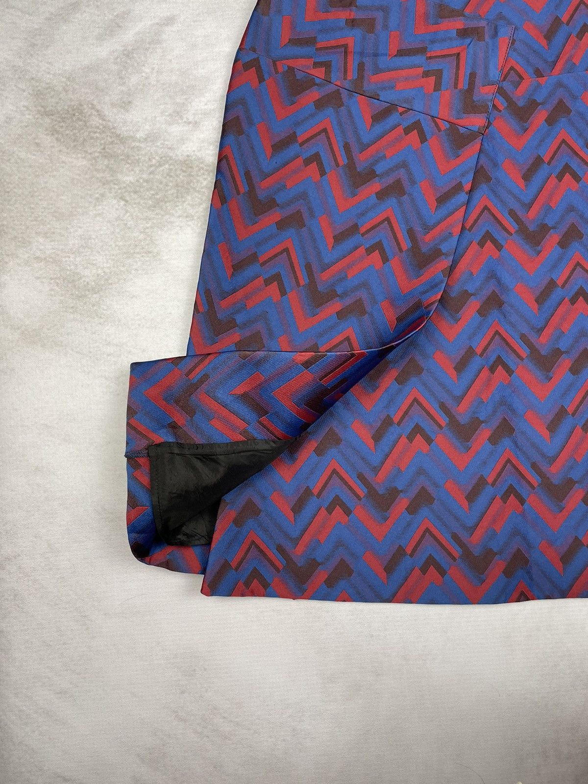 Jil Sander FW15 Jil Sander Navy Jacquard Geometric Wrap Skirt Size 27" / US 4 / IT 40 - 4 Thumbnail