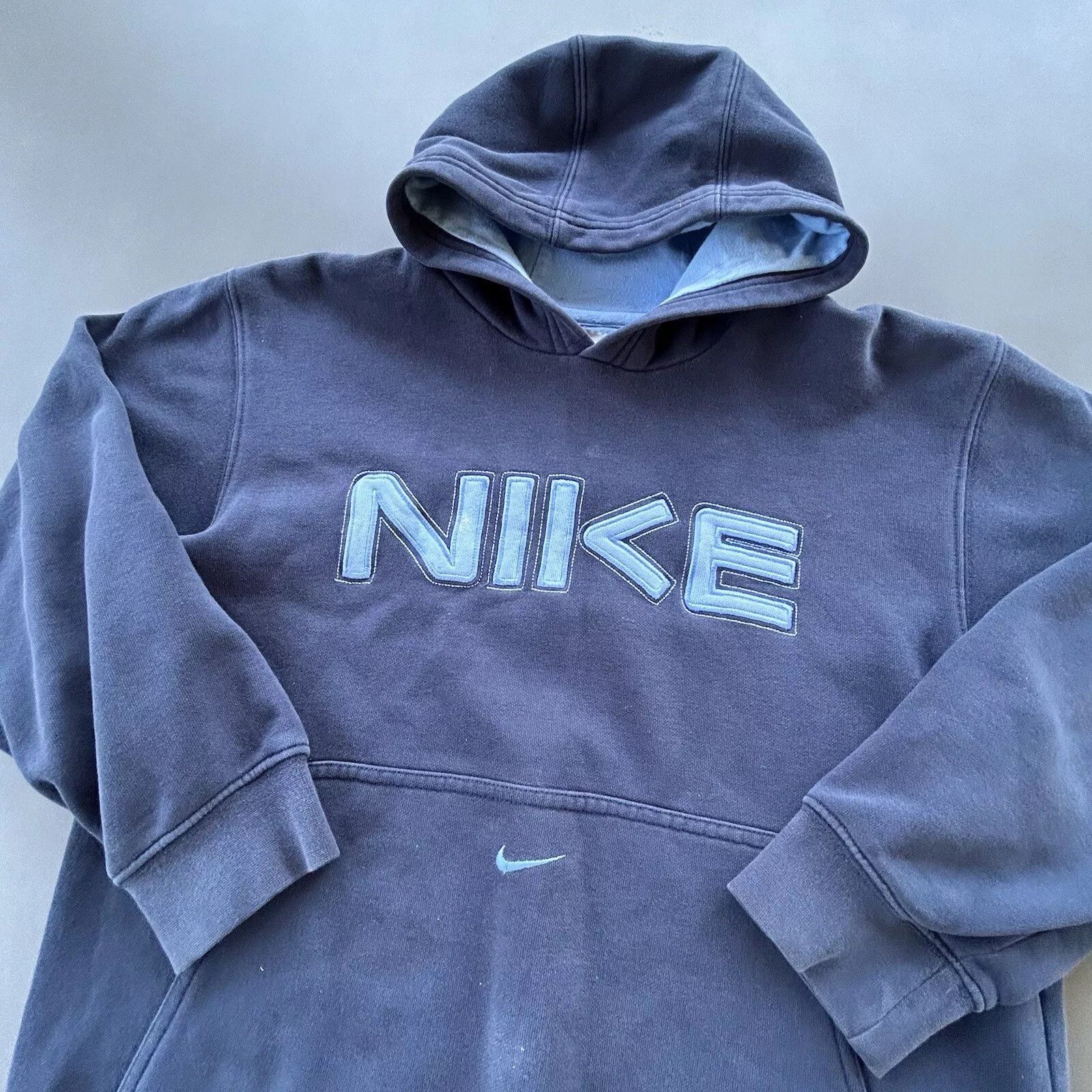 Nike Vintage Nike Center Swoosh Hoodie Womens Small Size US M / EU 48-50 / 2 - 5 Thumbnail