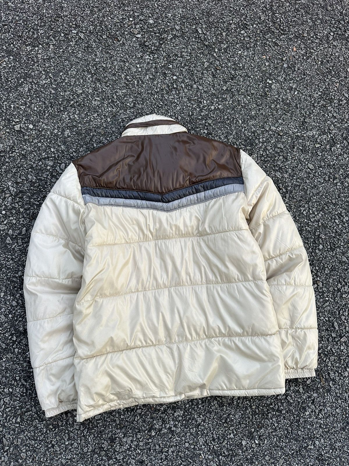 Woolrich Cream Bubble Puffer Jacket