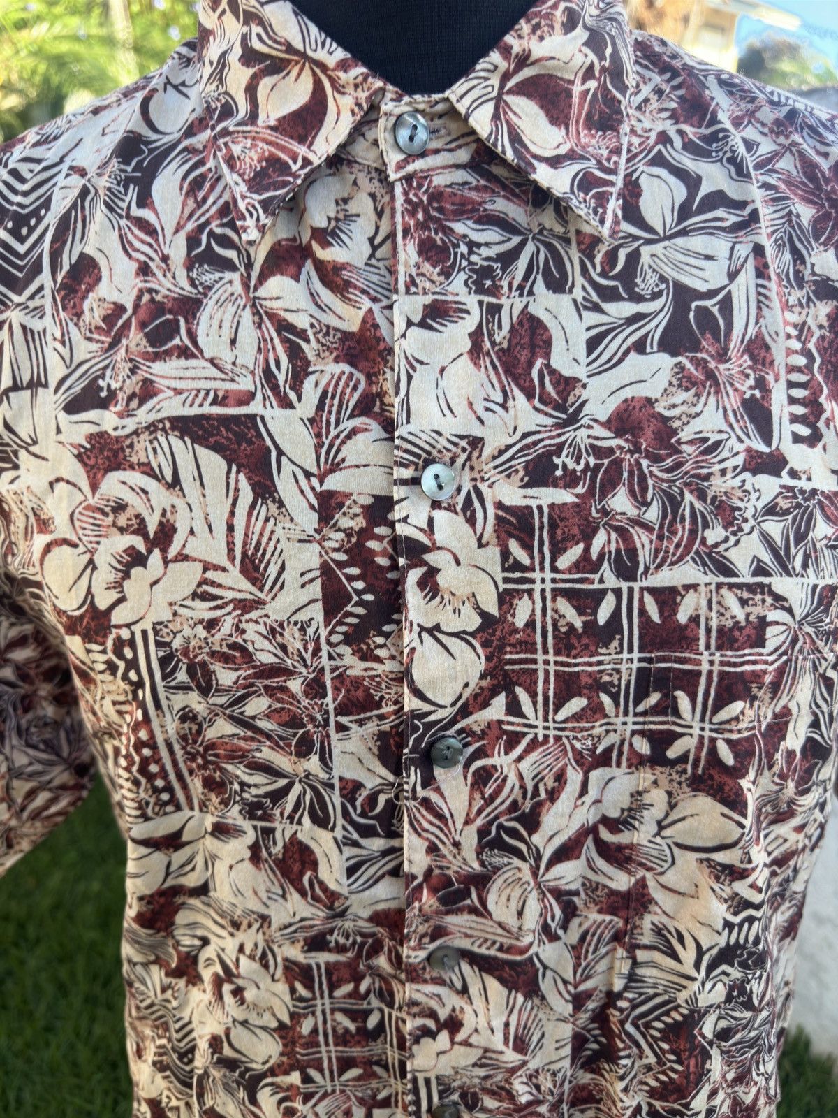 Tori Richard PreOwned Tori Richard Hawaiian Print Beige/Red Men's M Size US M / EU 48-50 / 2 - 3 Thumbnail