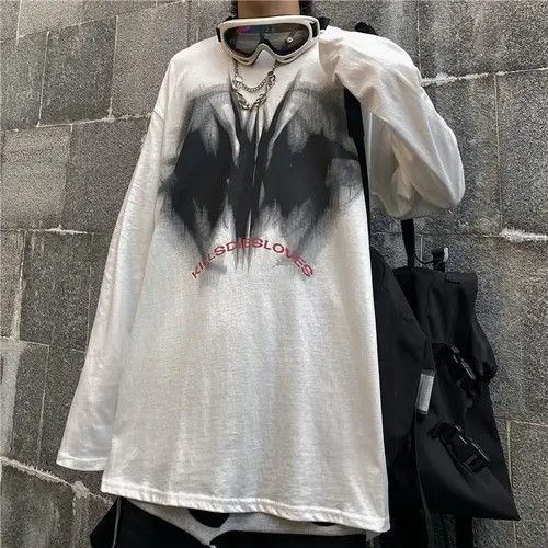 Other Harajuku Oversize Men Long Sleeve T-Shirt Size US XXL / EU 58 / 5 - 3 Thumbnail