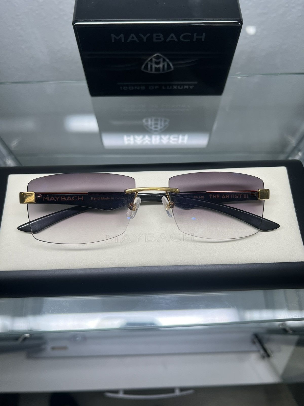 MAYBACH Eyewear Maybach The Artist III Rimless Sunglasses Size ONE SIZE - 1 Thumbnail