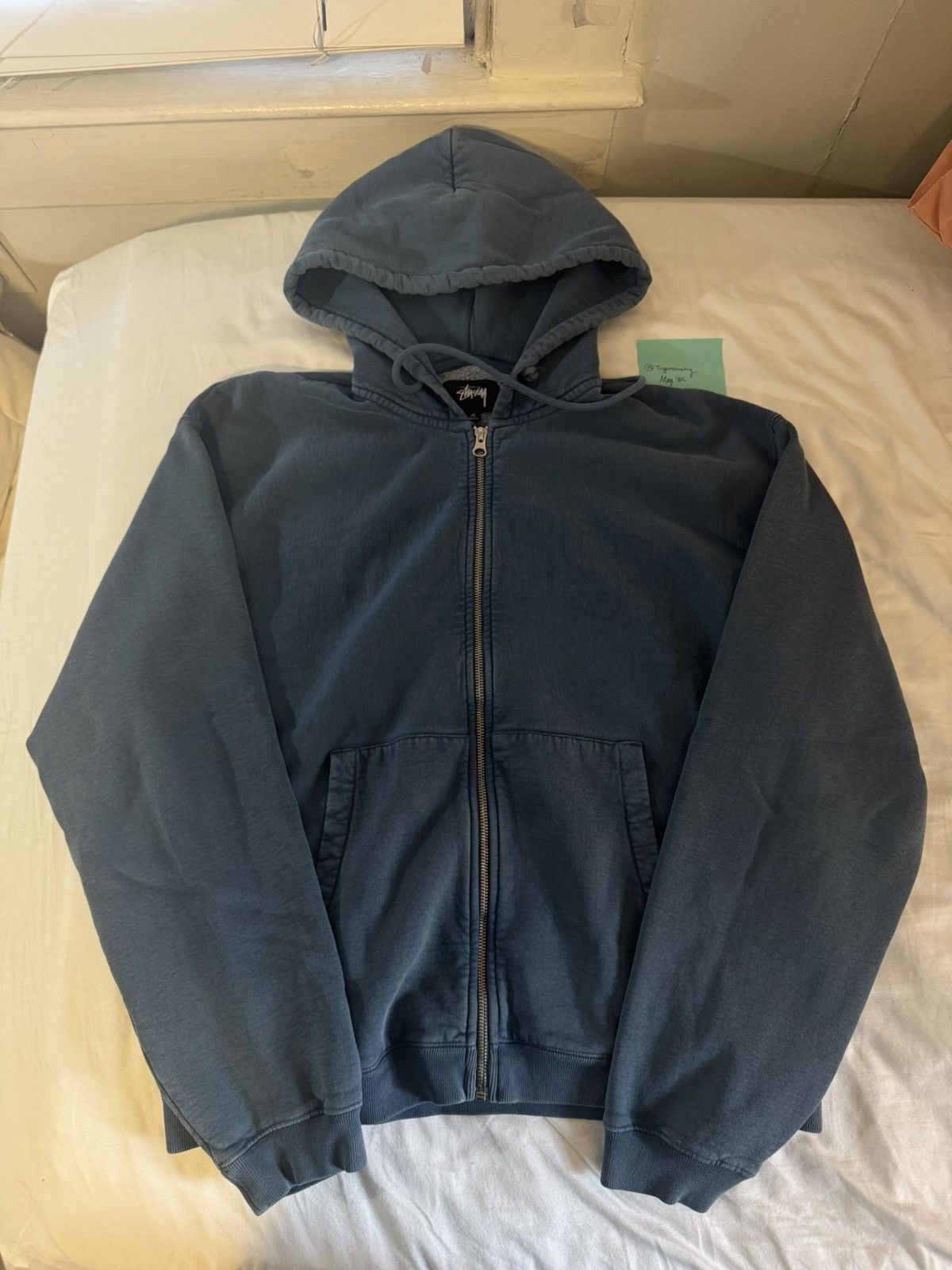 Stussy Heavy Faint Arch Logo Zip Up Made in Portugal Size US M / EU 48-50 / 2 - 1 Thumbnail
