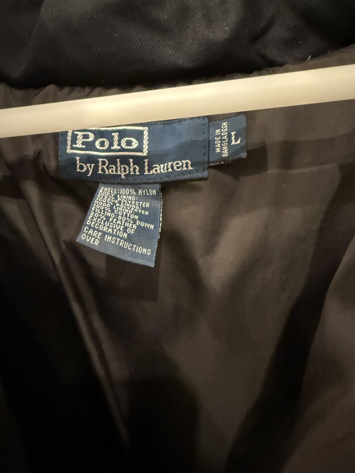 Polo Ralph Lauren Polo Ralph Lauren Black Small Logo Down Puffy Puffer Jacket Size US L / EU 52-54 / 3 - 6 Thumbnail