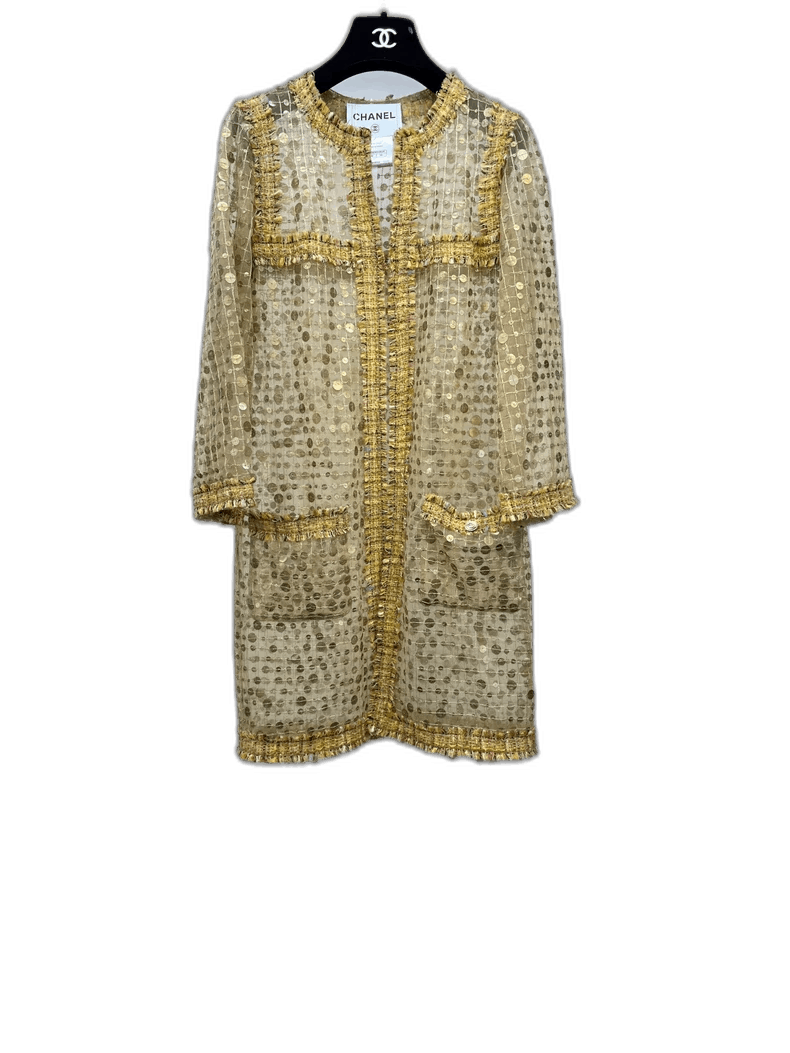 Chanel Chanel Gold Sequined Fringe Top -2505 Size US XS / EU 42 / 0 - 1 Thumbnail