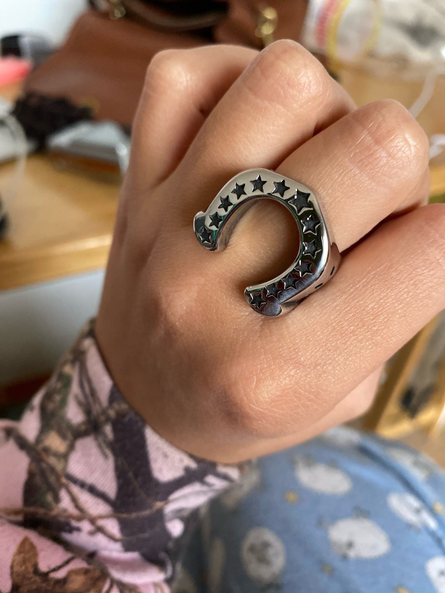 Other Horseshoe U-shaped Star Ring Size ONE SIZE - 2 Thumbnail