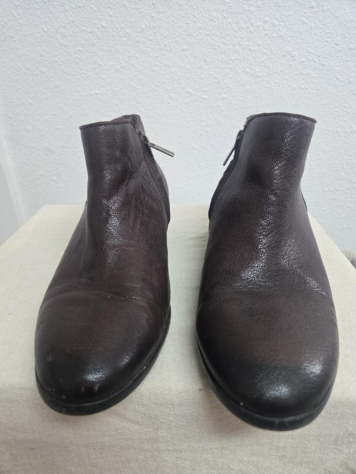 Other Sam Edelman Leather Ankle Booties Brown Sz 12 Low Block Heel Size US 12 / IT 42 - 3 Thumbnail