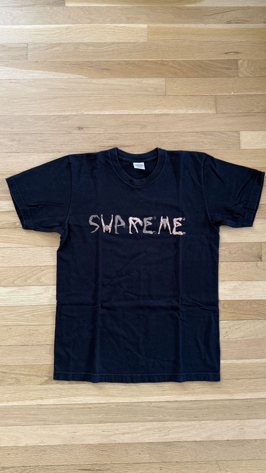 Supreme Supreme Naked Letters Tee Black Medium Size US M / EU 48-50 / 2 - 1 Thumbnail