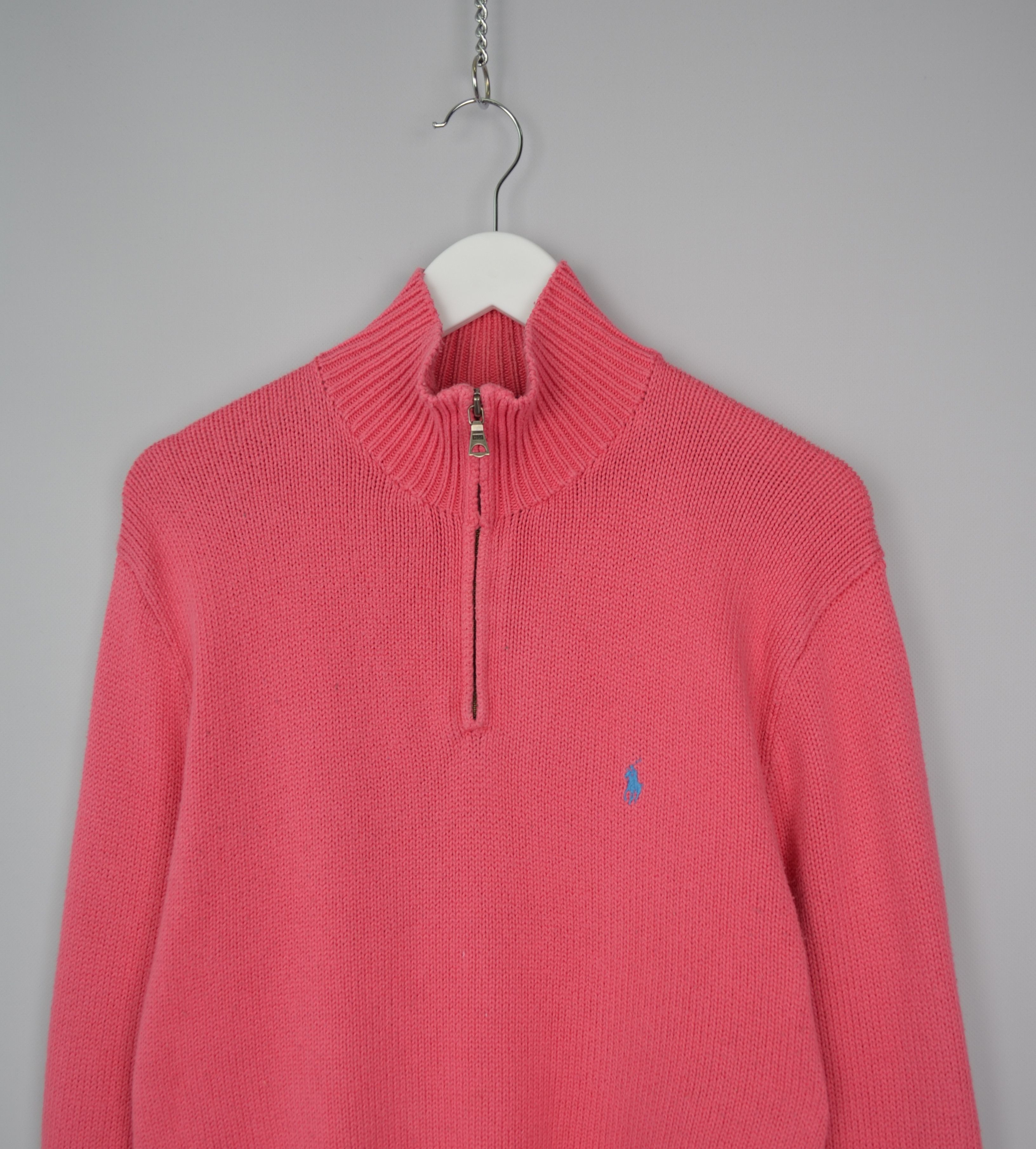 Polo Ralph Lauren × Ralph Lauren × Vintage Polo Ralph Lauren 1/4 Zip Knit Pink Sweater Size L Vintage Size US L / EU 52-54 / 3 - 2 Thumbnail