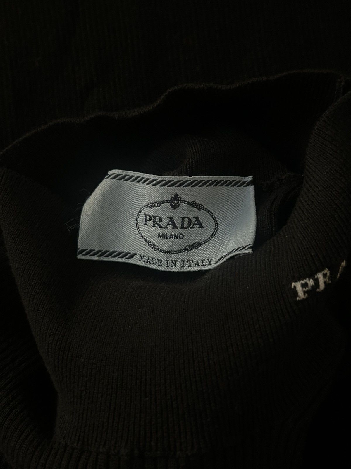 Prada FW23 Logo Mock Neck Long Sleeve Size US S / EU 44-46 / 1 - 4 Thumbnail