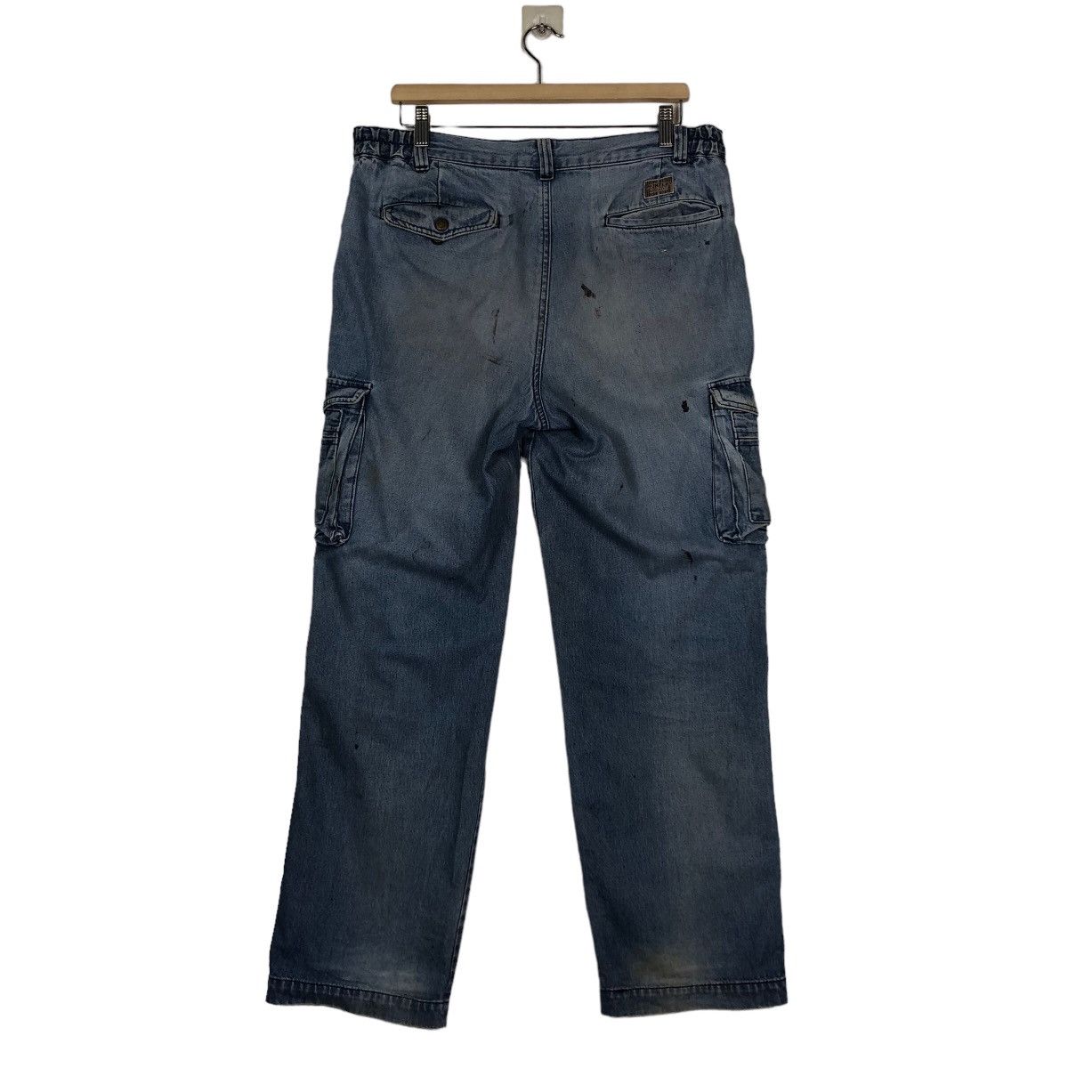 Japanese Brand 🔥Vintage Bush Cargo Jeans Biker Painter Workers Usa Size US 36 / EU 52 - 8 Thumbnail