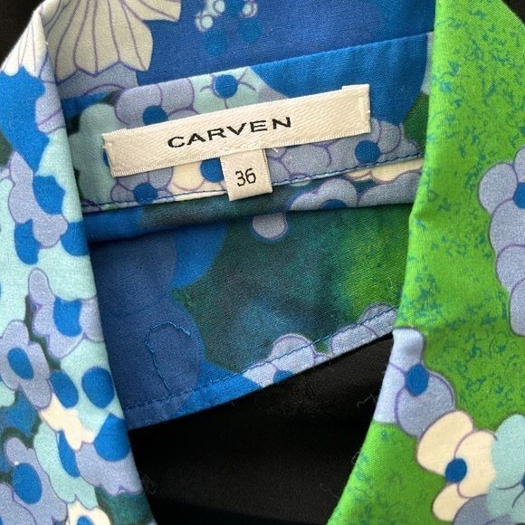 Carven Carven Floral Collar Point Placket Under Shirt Size S / US 4 / IT 40 - 6 Thumbnail