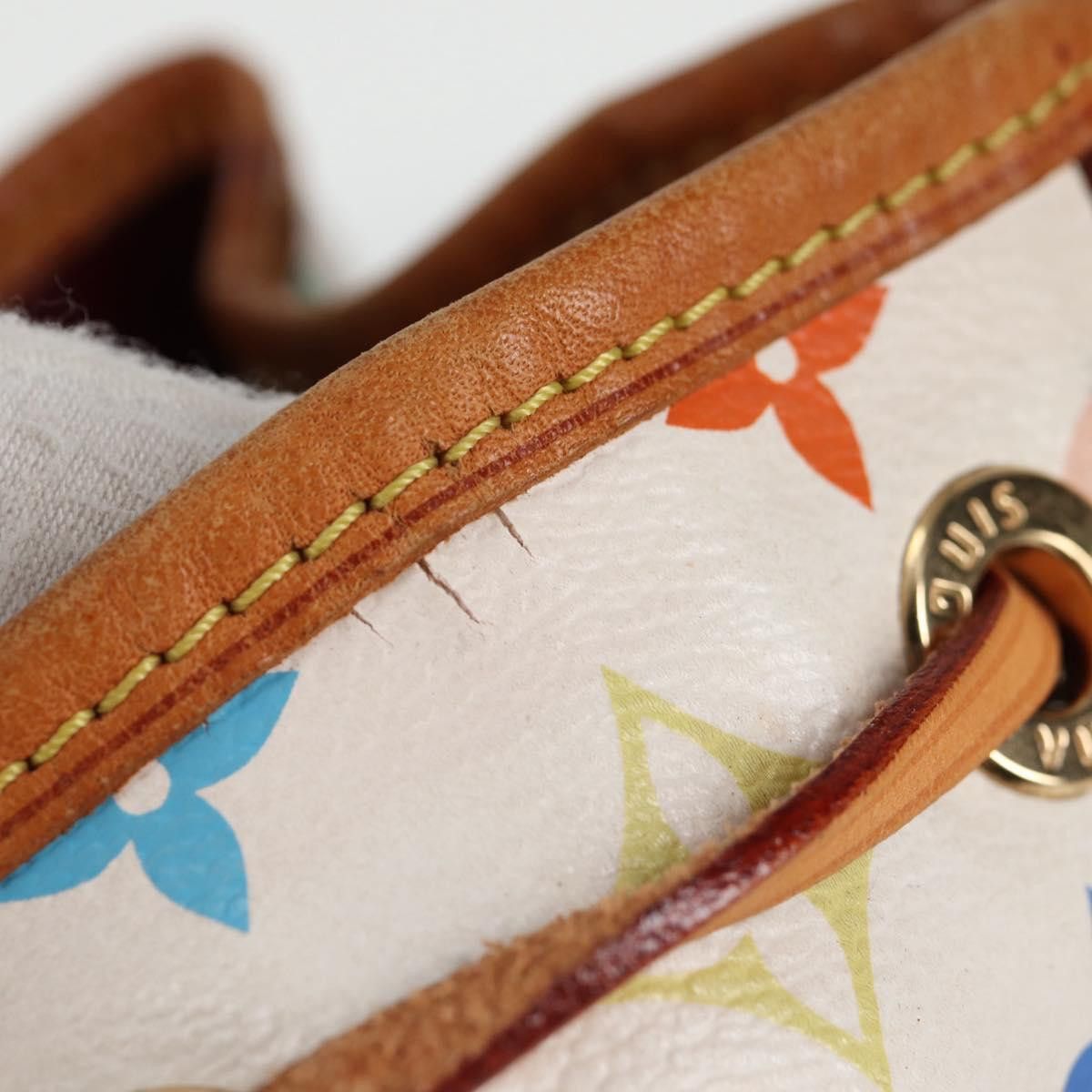 Louis Vuitton LOUIS VUITTON Monogram Multicolor Petit Noe Bag White M42229 Size ONE SIZE - 10 Thumbnail