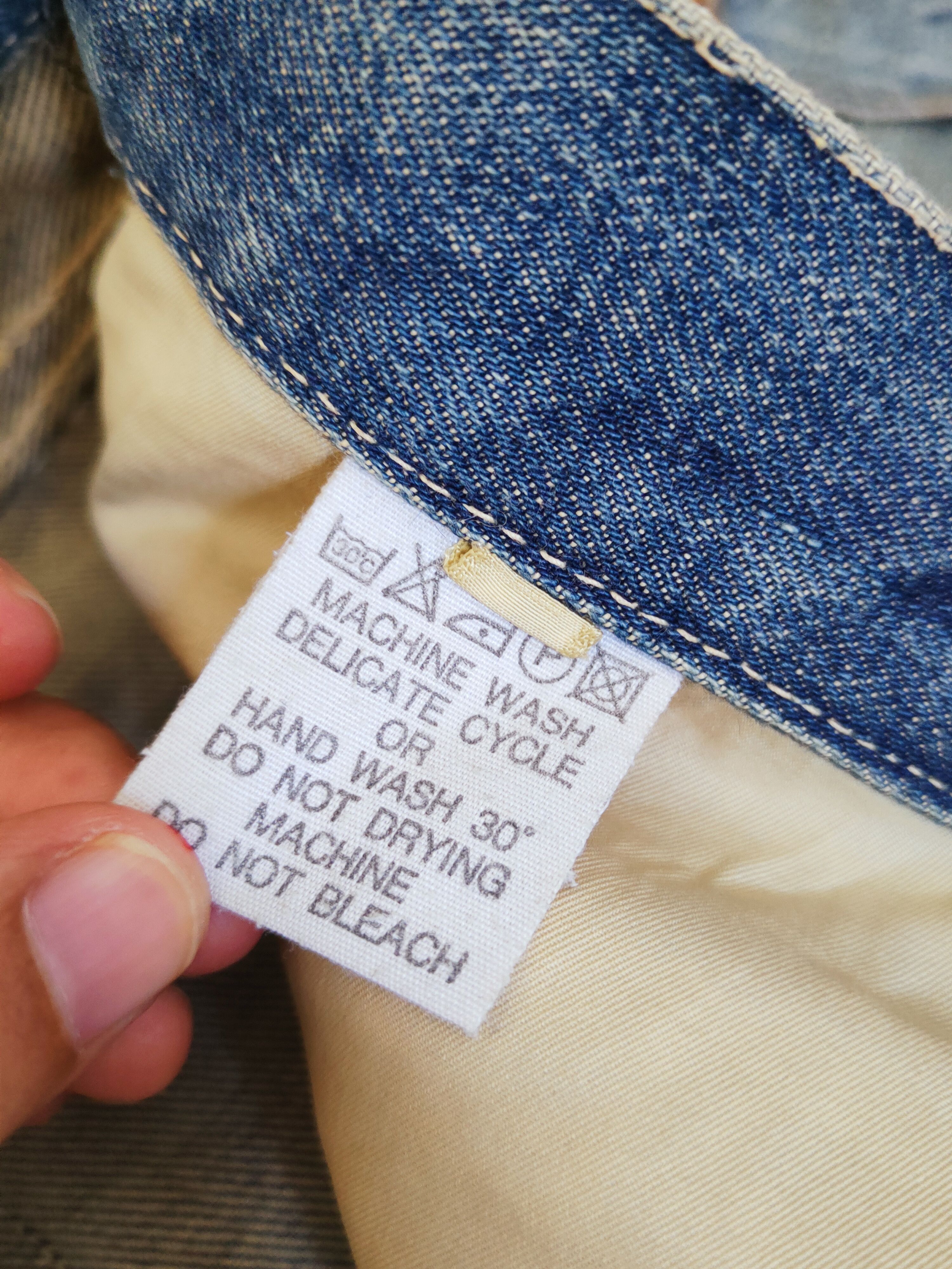 Japanese Brand Viridian Dark Blue Faded Distressed Ripped Jeans #W615 Size 31" - 17 Thumbnail