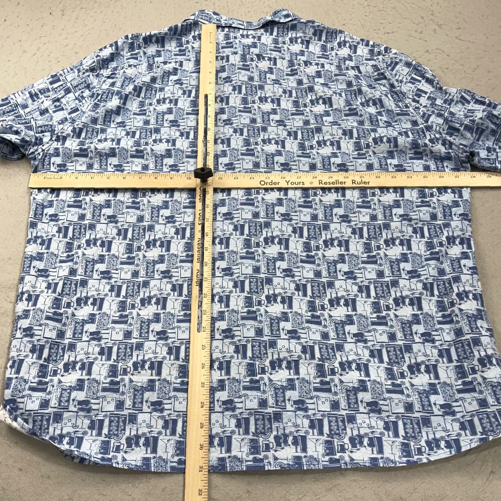 Southern Tide Southern Tide Shirt Mens 2XL XXL Blue Linen Rayon Camp Hawaiian Print Casual Button-Up Short Sleeve Collared Button-Down Garden Hawaiian Theme Mens Size US XXL / EU 58 / 5 - 7 Thumbnail
