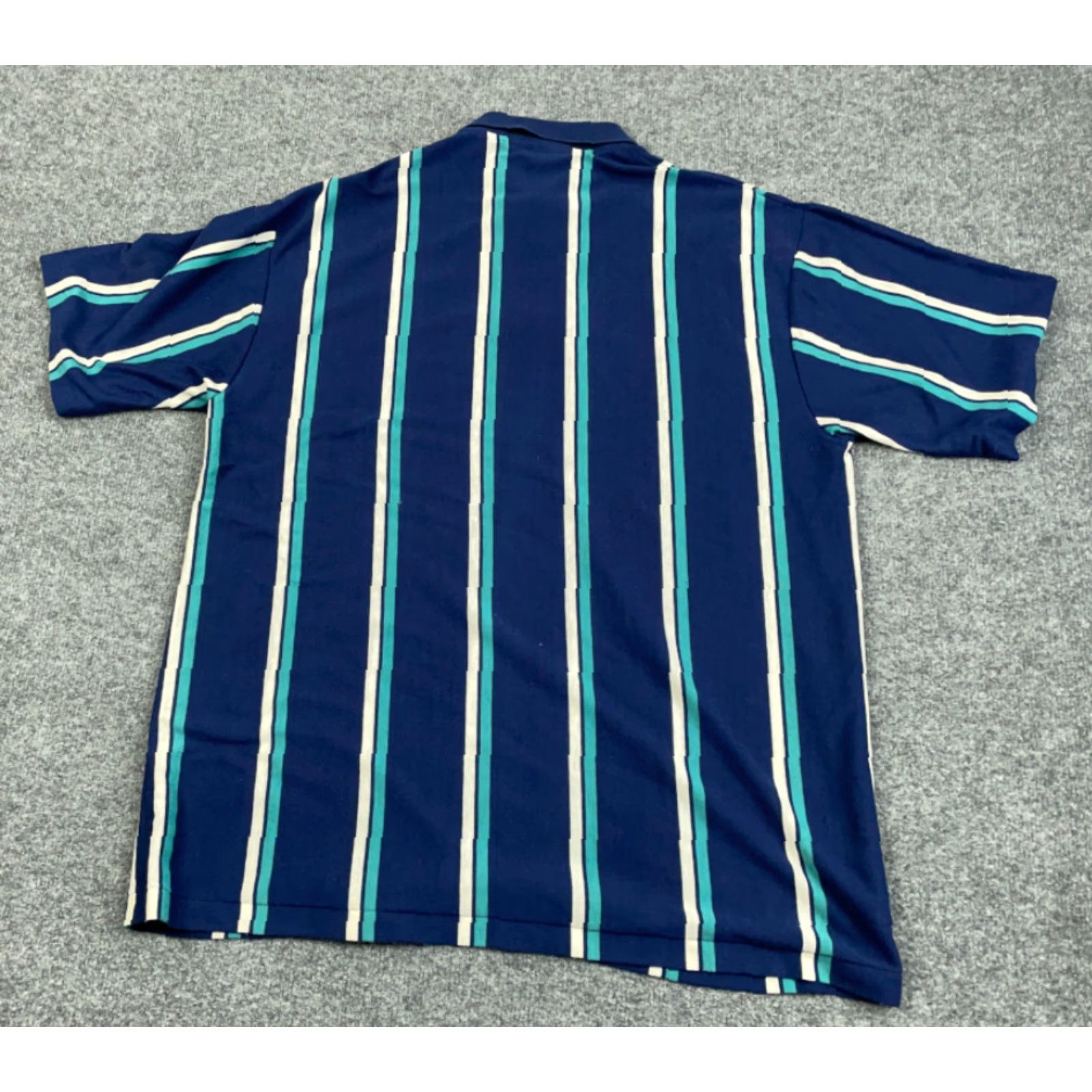 Vintage VINTAGE Puritan Polo Shirt Striped Lightweight Adult XL Blue 90s Classic Casual Men Mens Size US XL / EU 56 / 4 - 2 Thumbnail