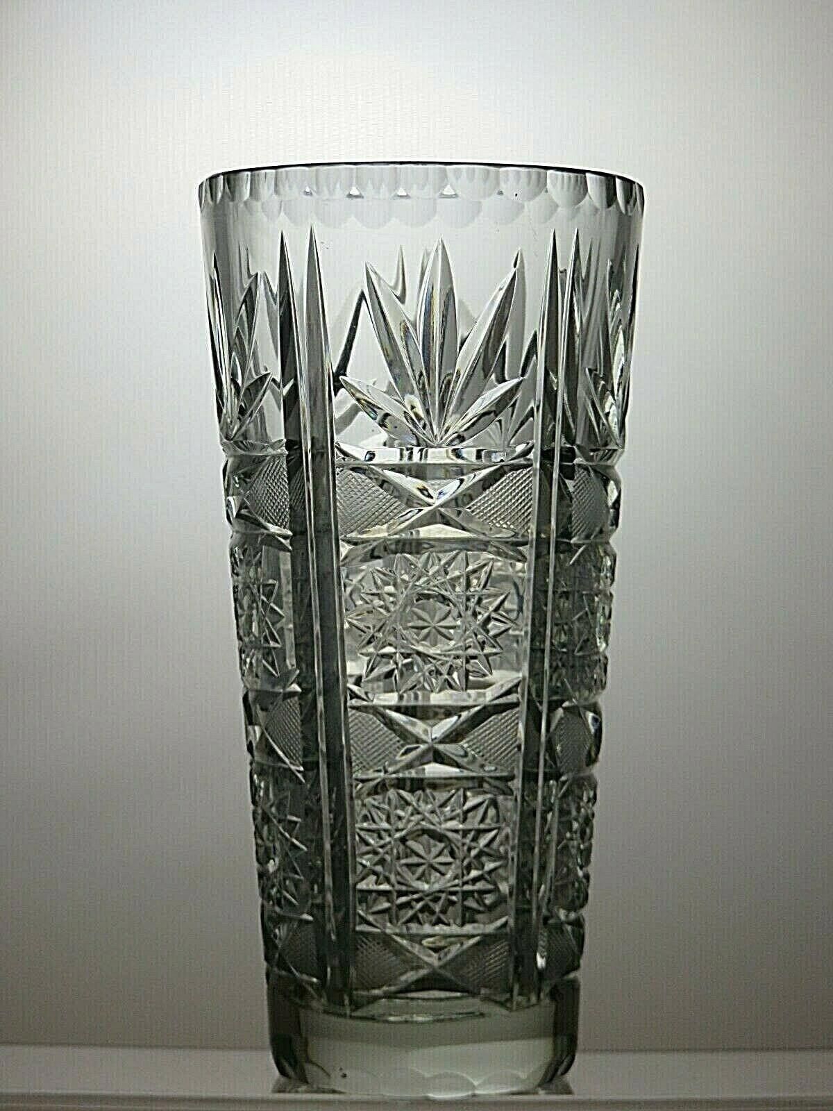 Other Vintage American Brilliant Cut Crystal Vase 7 7/8" Size ONE SIZE - 1 Thumbnail