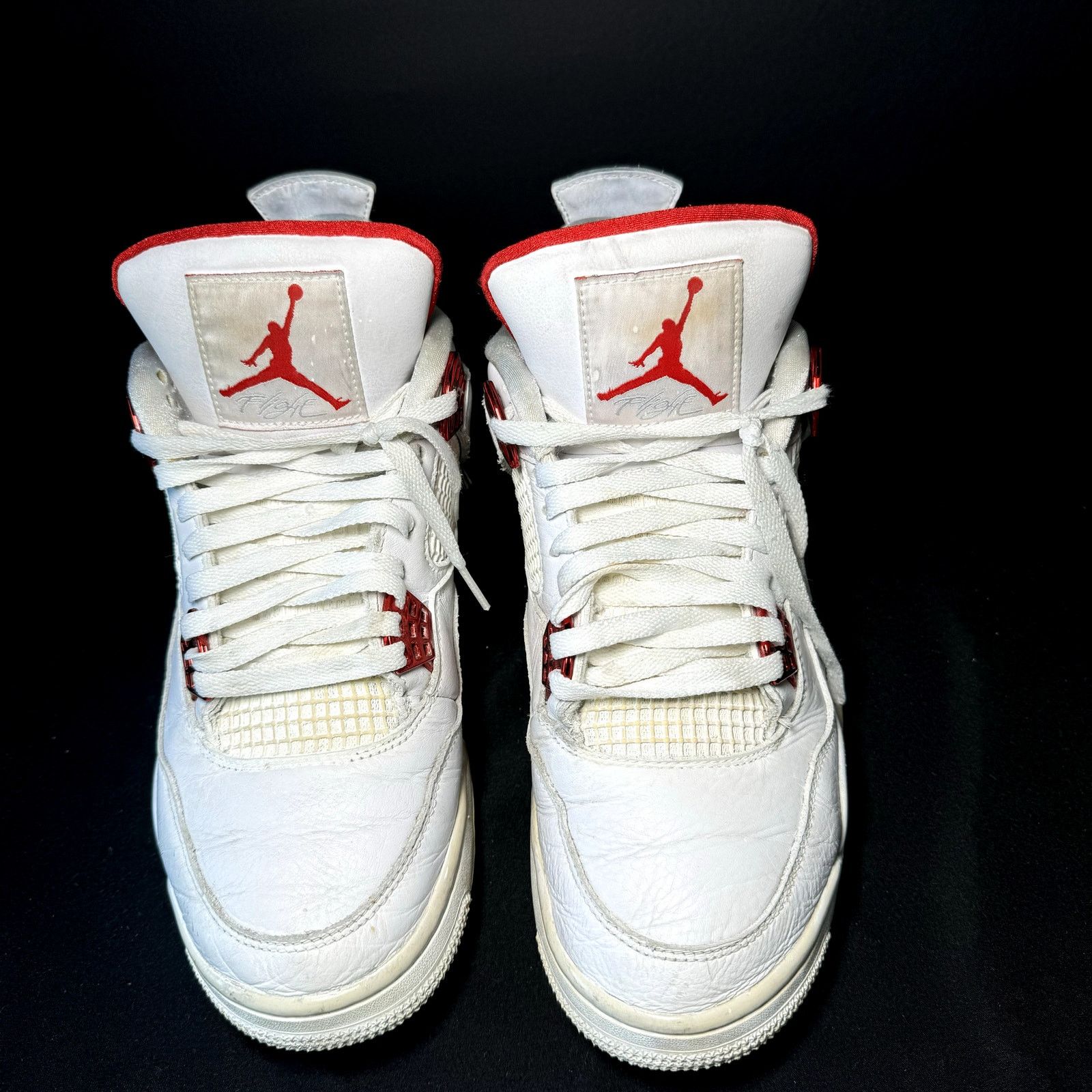 Jordan Brand × Nike Size 9.5 - Nike Air Jordan 4 Retro Red Metallic Men's Shoes Size US 9.5 / EU 42-43 - 4 Thumbnail