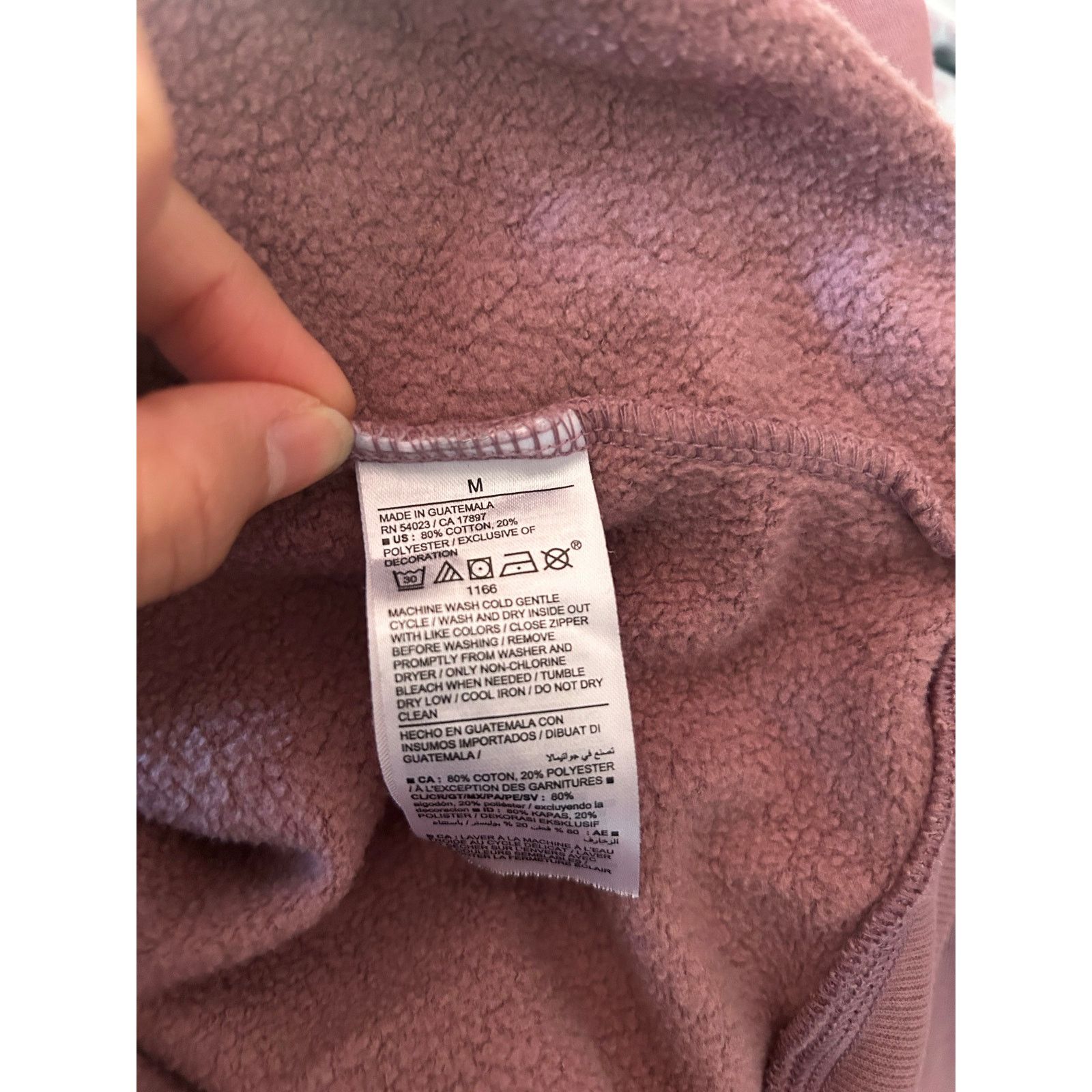 Old Navy Old Navy Full Zip Spell Out Hoodie Sweatshirt Abalone Pink M Size M / US 6-8 / IT 42-44 - 3 Thumbnail