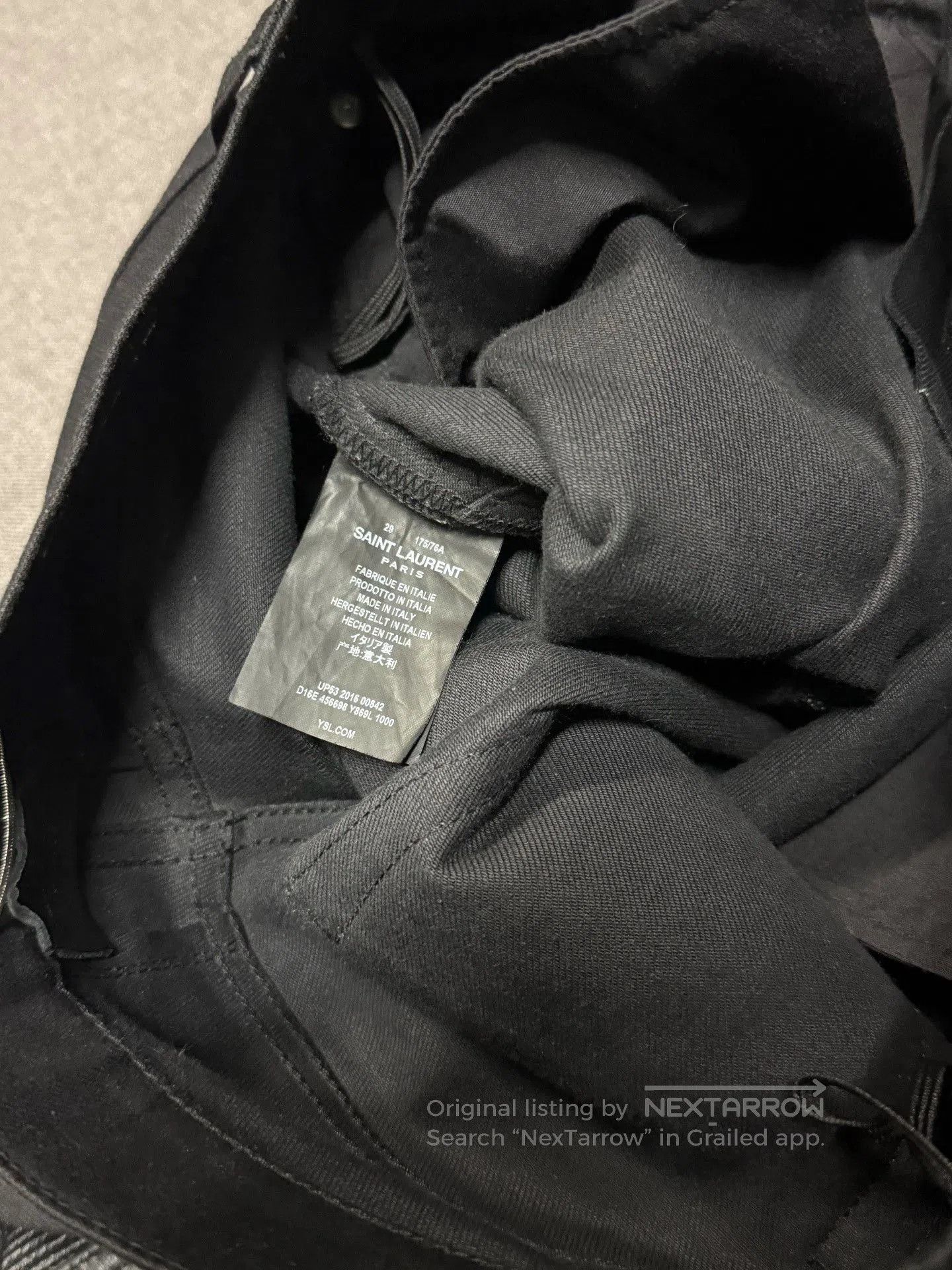 Saint Laurent Paris Saint Laurent SS16 Black Biker Skinny Jeans. Size US 30 / EU 46 - 6 Thumbnail