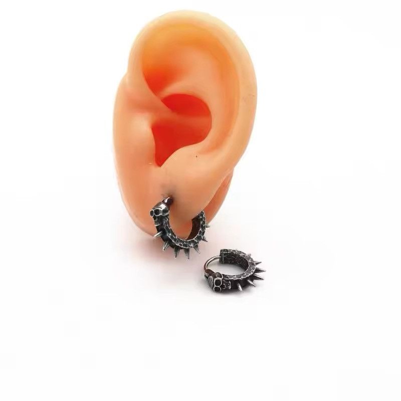 Jewelry Punk Skull Earrings Size ONE SIZE - 5 Thumbnail