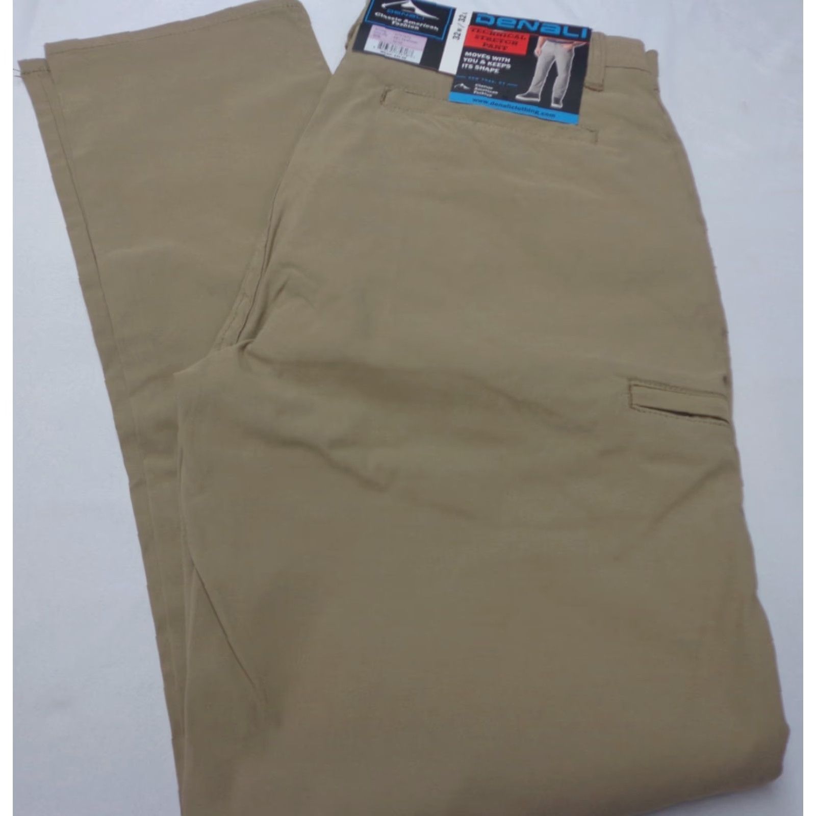 Vintage Denali Technical Stretch Pants Men 32/32 Beige Side Zippered Media Pocket NWT Size US 32 / EU 48 - 2 Thumbnail