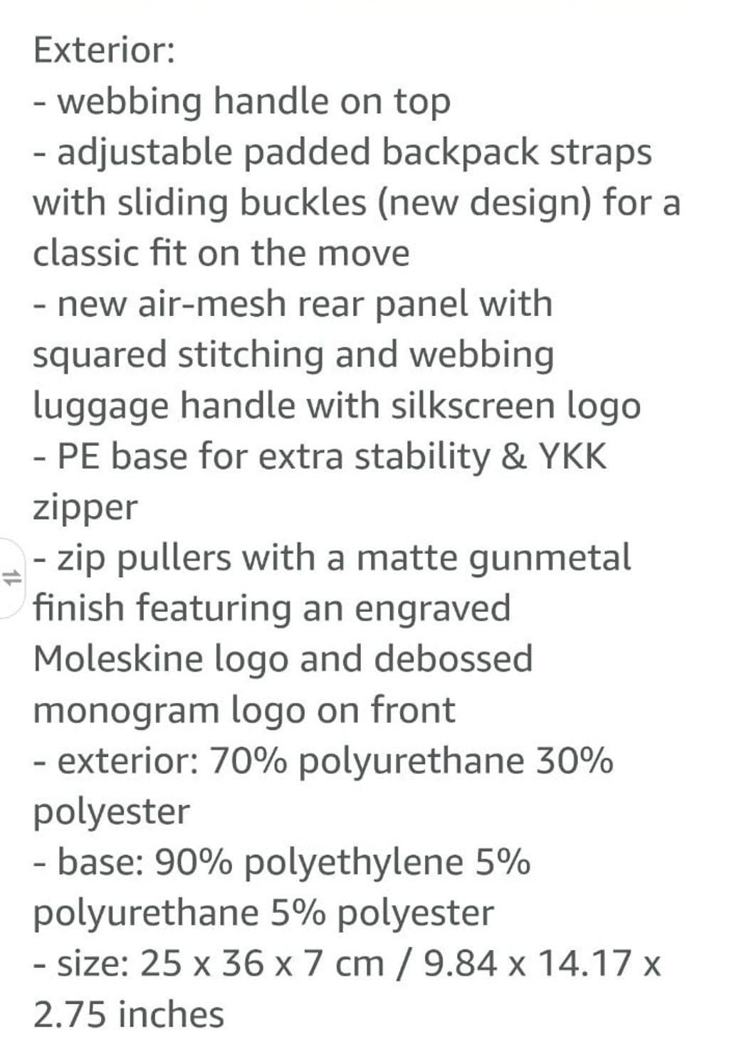 Moleskine Moleskine Classic 2.0 Backpack Size ONE SIZE - 12 Thumbnail