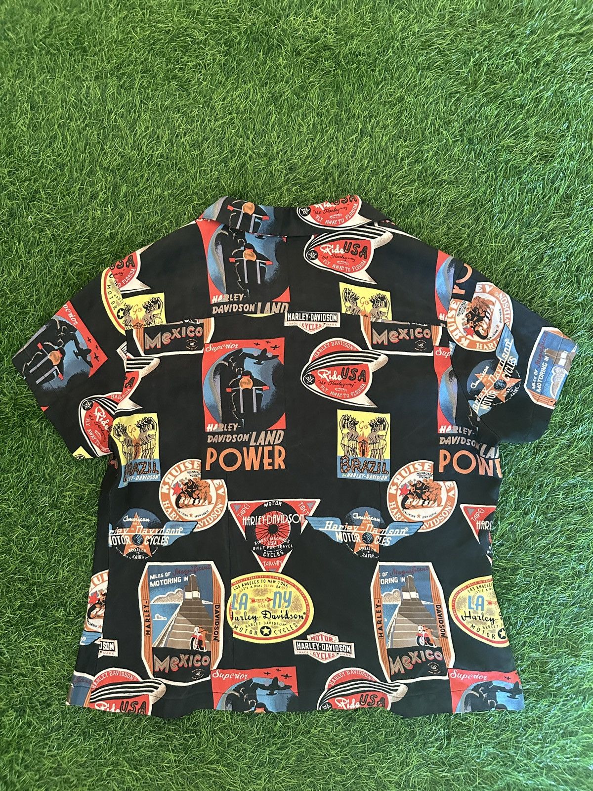 Harley Davidson Harley davidson motorcyle all over print polo collar shirt Size US M / EU 48-50 / 2 - 2 Thumbnail