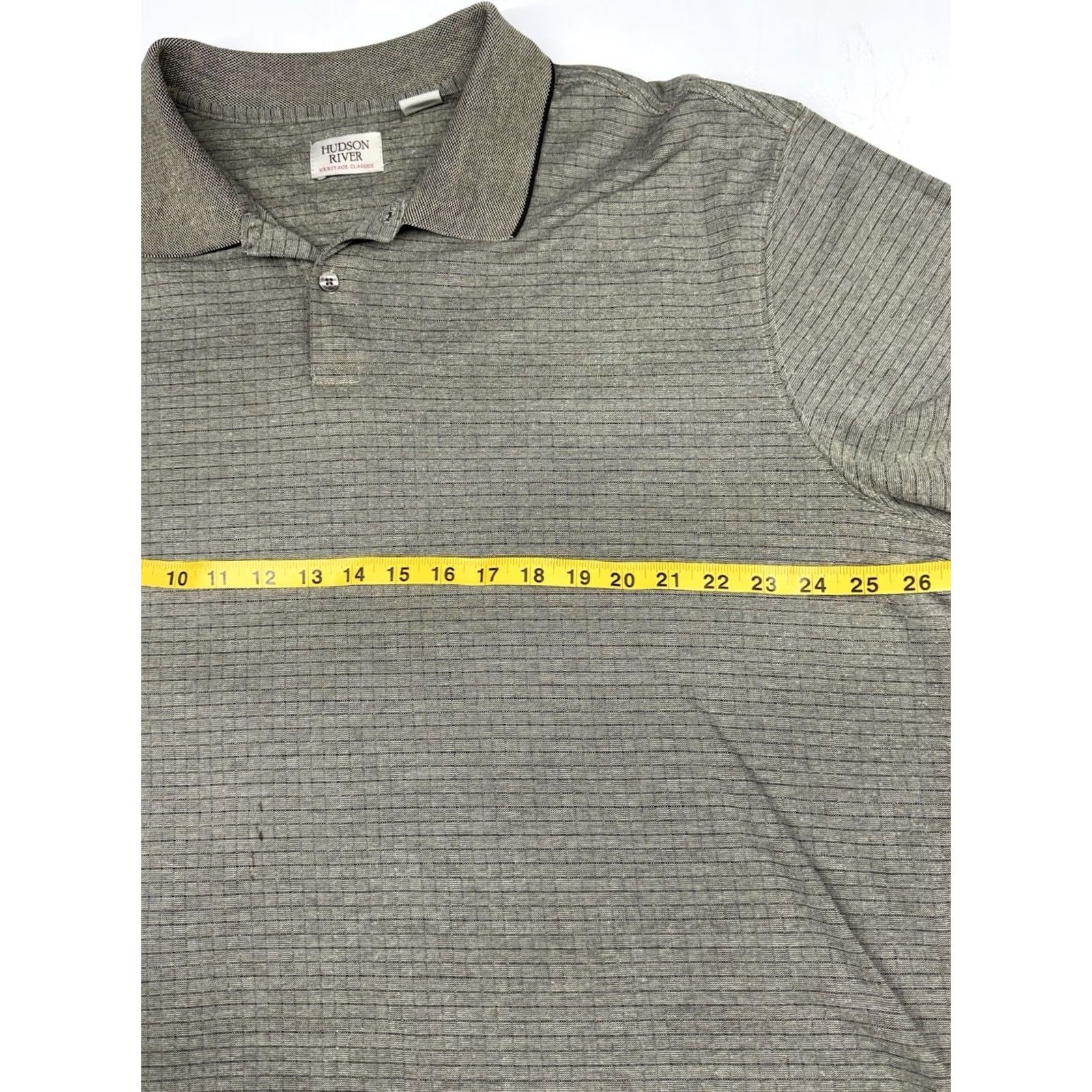 Vintage VINTAGE Hudson River Polo Shirt 2XL Men Green 90s Check Short Sleeve Collared Pullover Casual Golf Size US XXL / EU 58 / 5 - 4 Thumbnail
