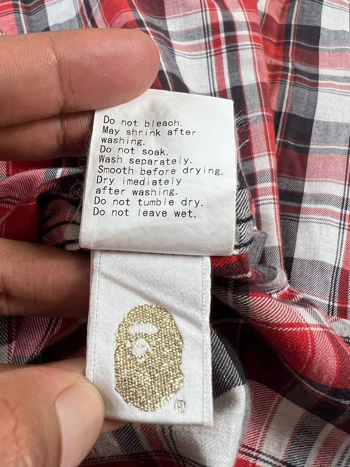 Bape × Nigo Bape Plaid Button Up Shirt Size US M / EU 48-50 / 2 - 14 Thumbnail
