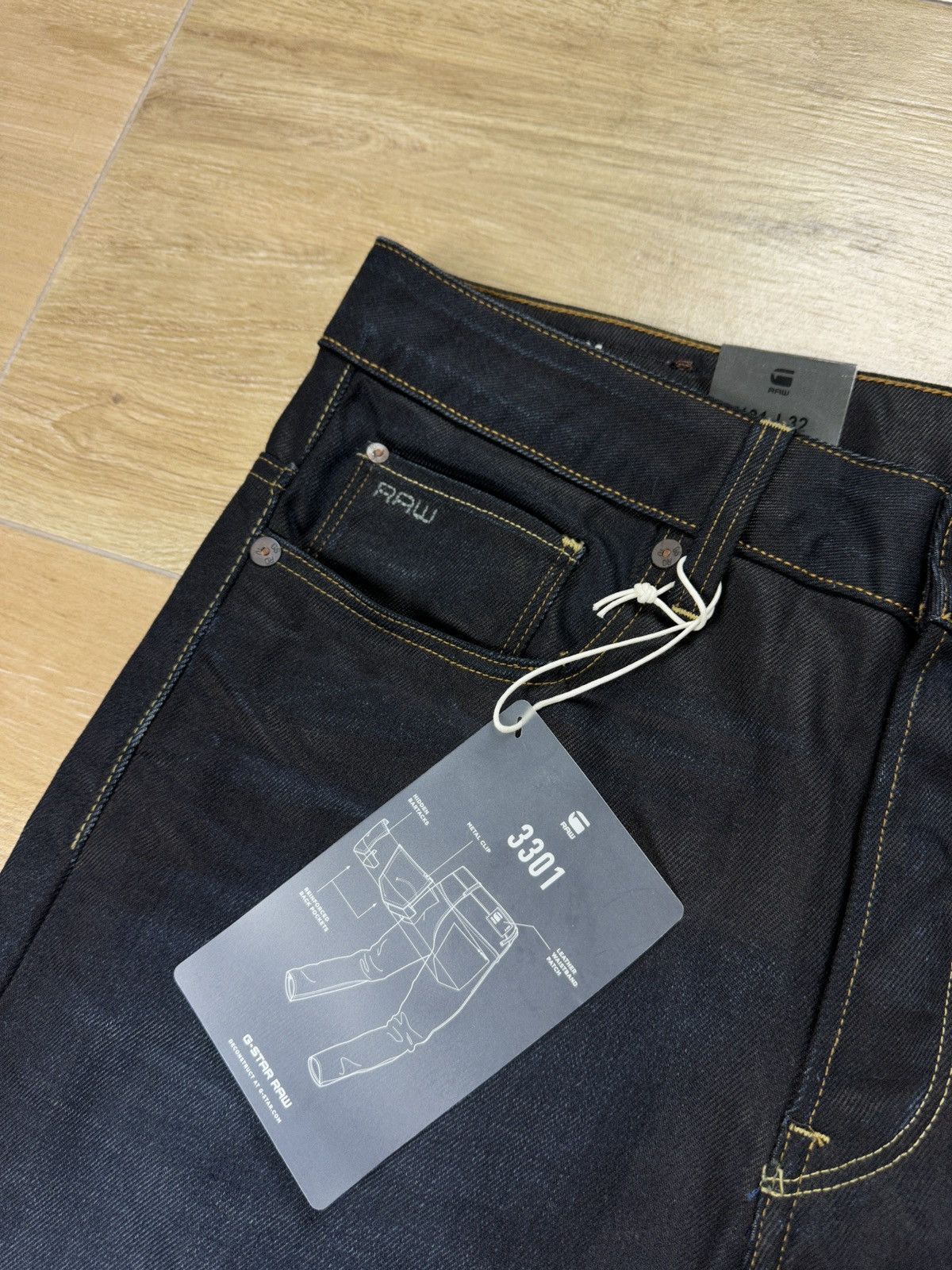 G-Star NEW🏷️ G-Star Raw 3301 OT Slim Denim Jeans Size US 31 - 4 Thumbnail