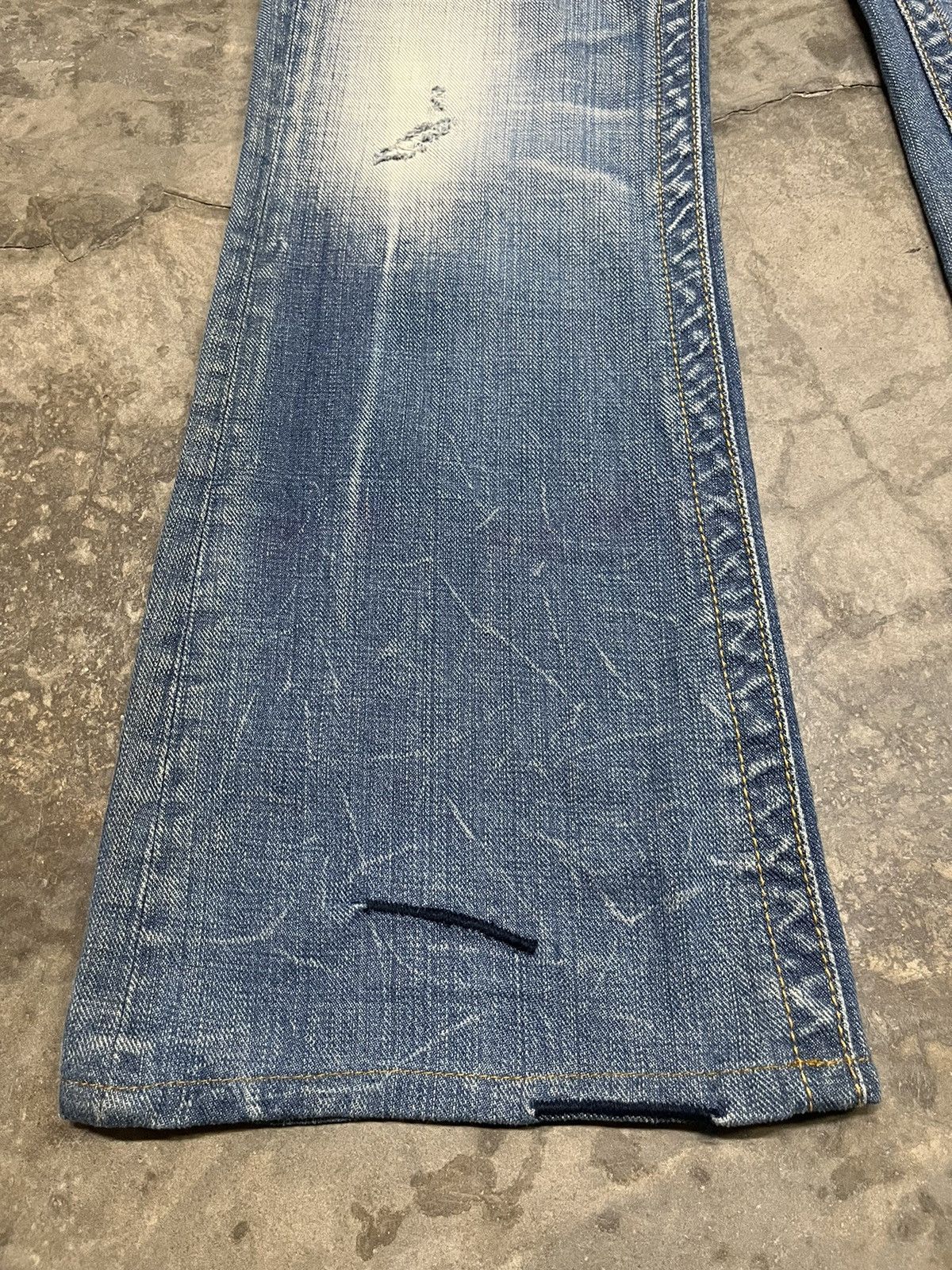 Hysteric Glamour Flare Jeans double waist Antgauge diatressed low rise Size US 30 / EU 46 - 19 Thumbnail