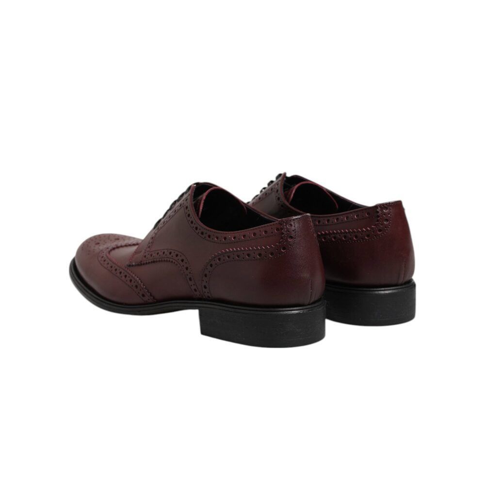 Dolce & Gabbana Dolce & Gabbana Brown Leather Lace Up Derby Dress Shoes Size US 9 / EU 42 - 5 Thumbnail