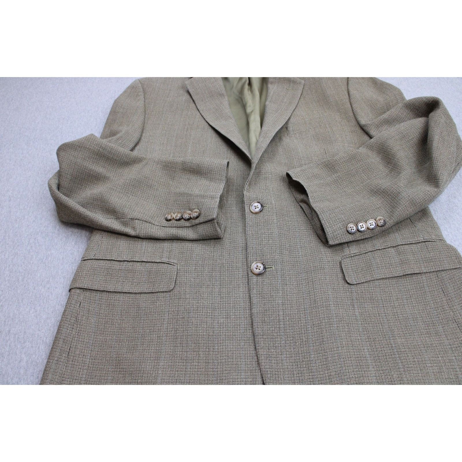 Lauren Ralph Lauren Lauren Ralph Lauren Blazer Men 42R Houndstooth Silk Wool Size 42R - 7 Thumbnail