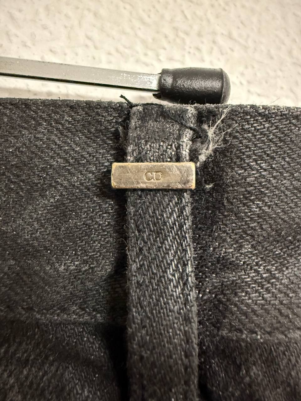 Dior SS04 HEDI WAXED STRIP JEANS Size US 33 - 5 Thumbnail