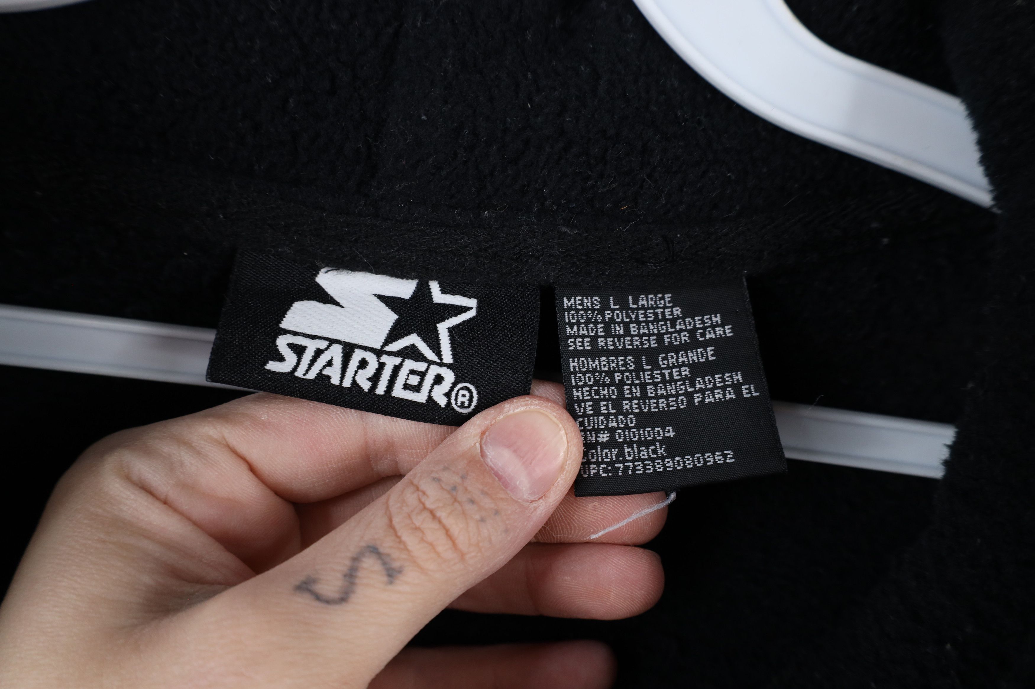 Starter × Vintage Vintage 90s Starter Spell Sleeveless Fleece Hoodie Jacket Size US L / EU 52-54 / 3 - 8 Thumbnail