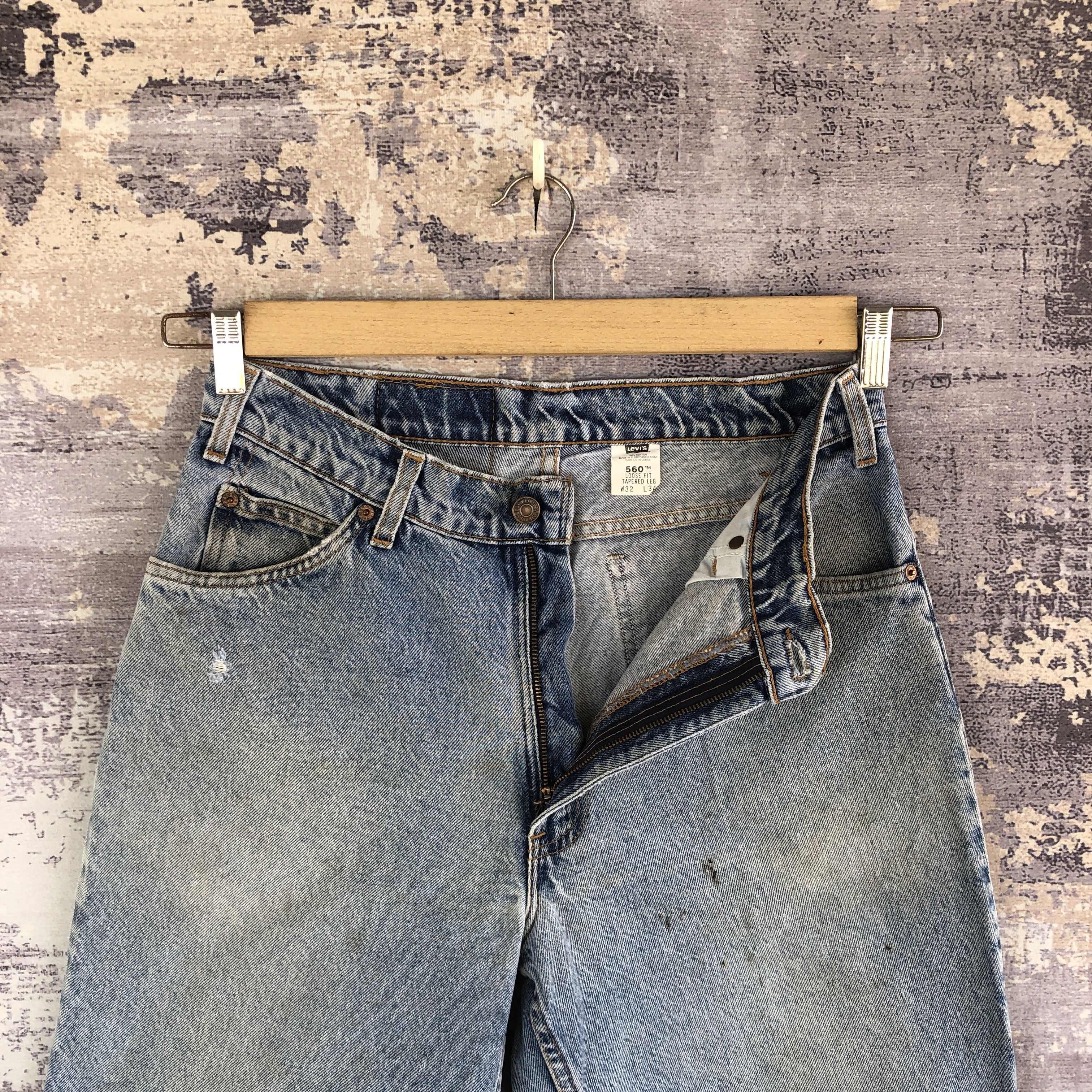 Levi's Vintage Levis 560 Jeans Distressed Orange Tab Levis Denim Size US 30 / EU 46 - 6 Thumbnail
