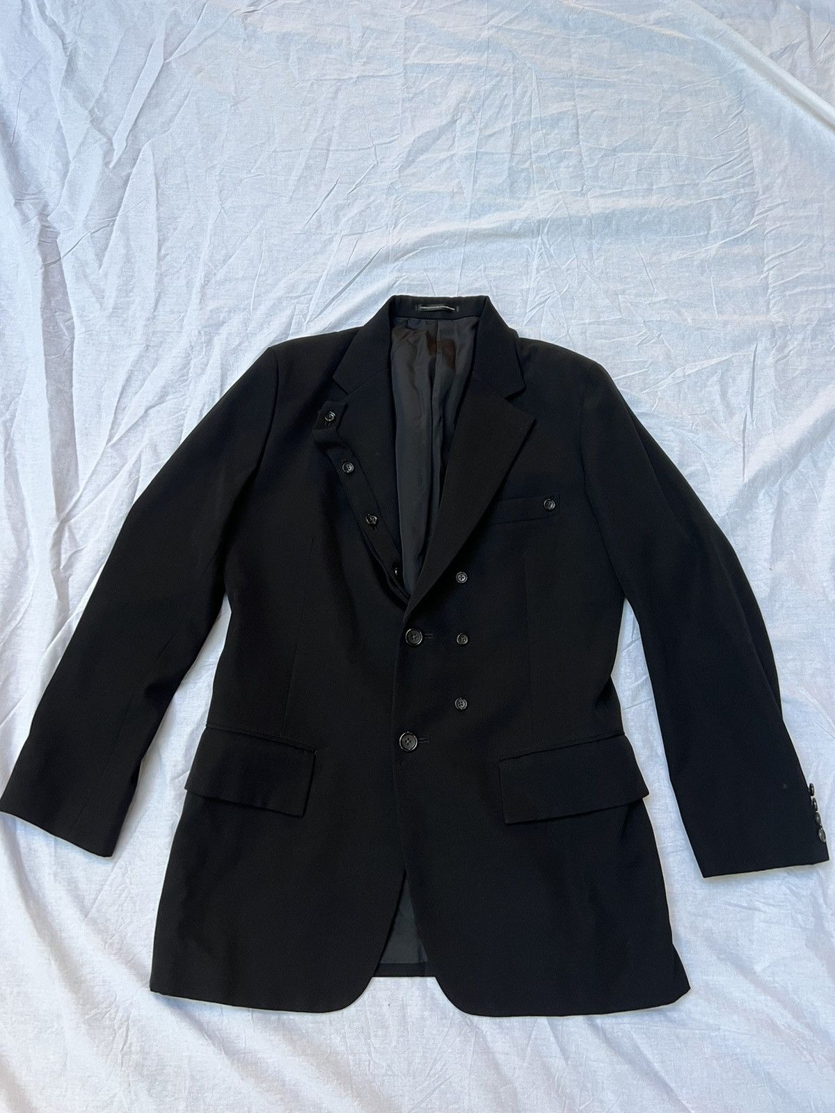 image of Yohji Yamamoto Heavy Blazer in Black, Men's (Size Large)