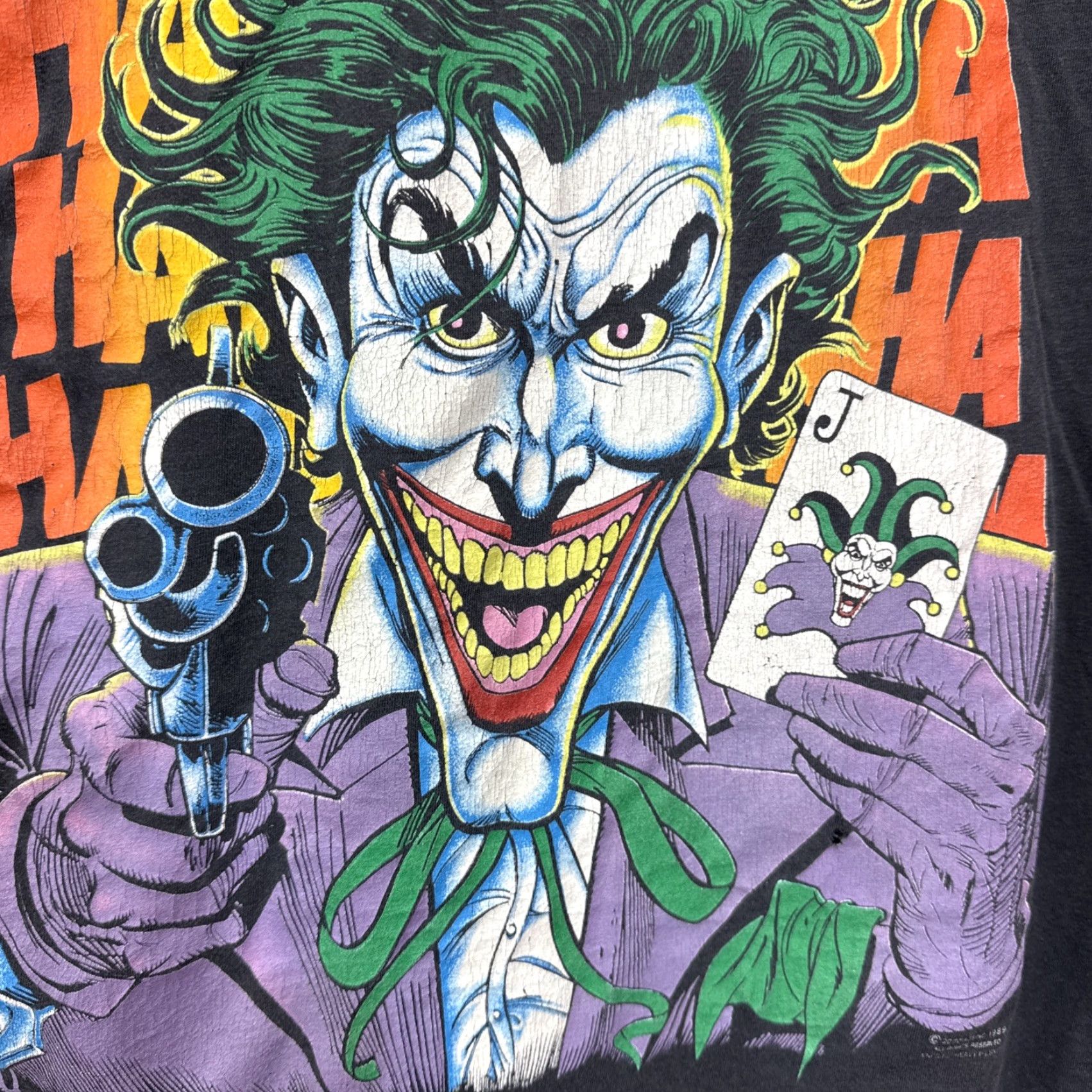 DC Comics VINTAGE 1989 DC Comics Batman Joker T-Shirt Men Small Graphic Print 80s Comic Cosplay Size US S / EU 44-46 / 1 - 7 Thumbnail