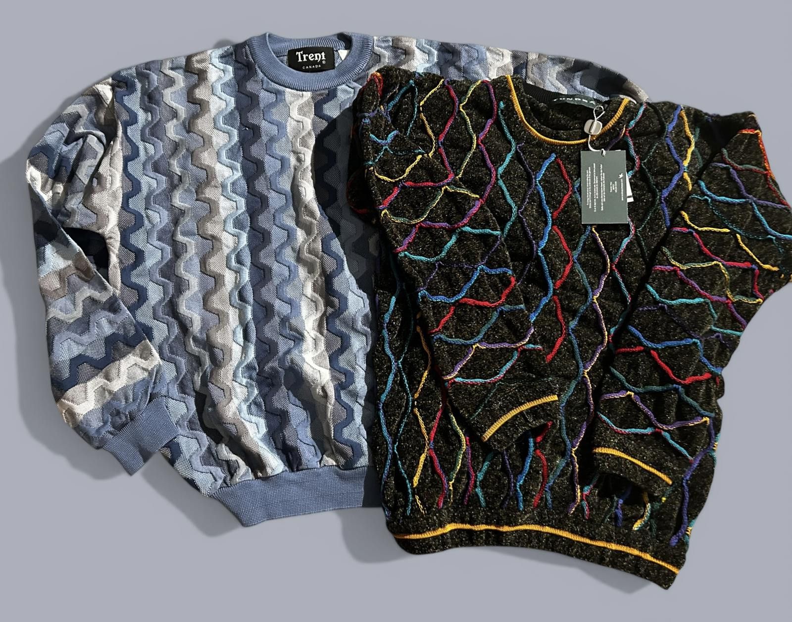 Tundra 2X Vintage Nineties 3D Coogi Tundra Knit Sweaters SMALL NWT Size US S / EU 44-46 / 1 - 1 Thumbnail