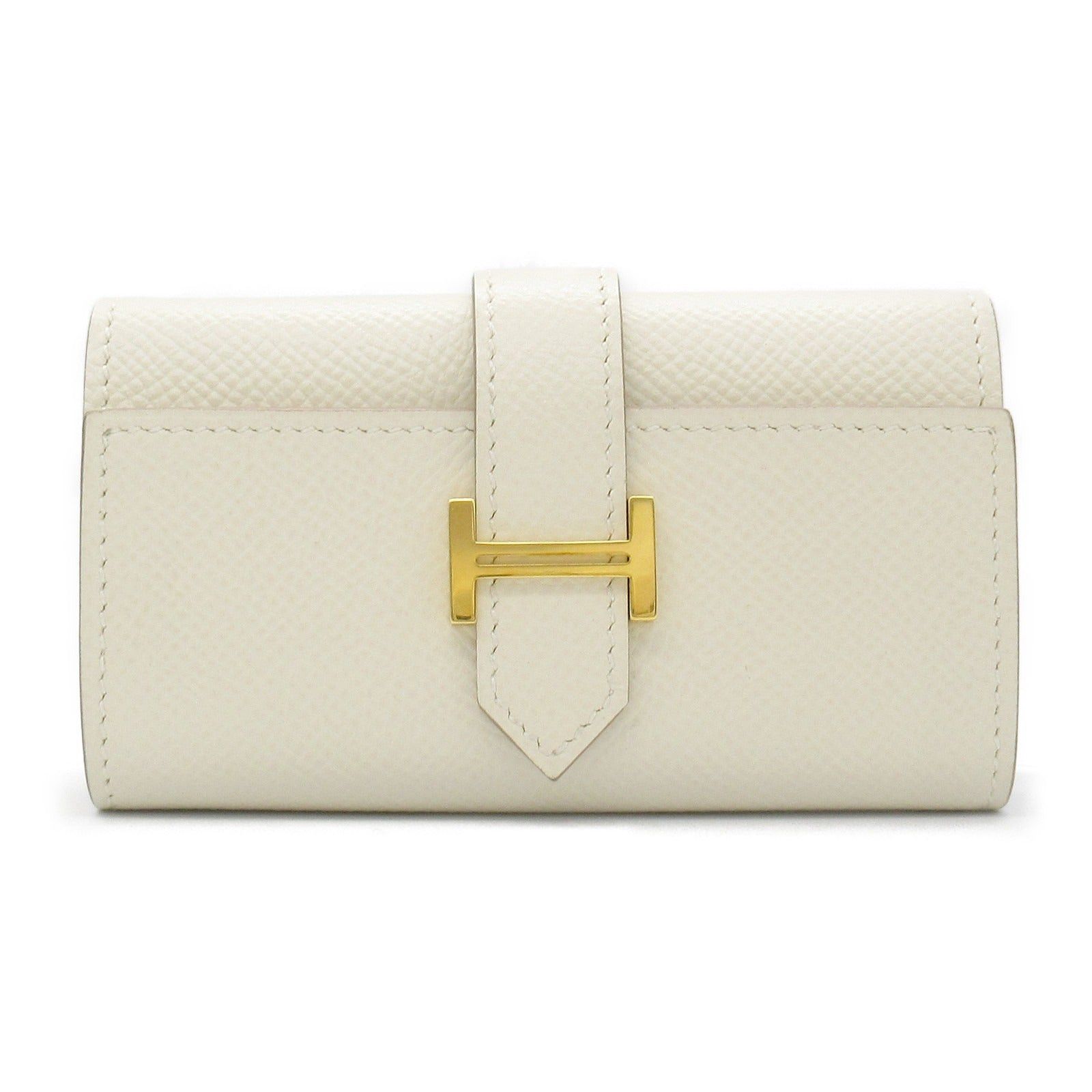 Hermes Hermes Bearn 4-Key Case Key Leather Veau Epsom White Kure Gold Hardware D Stamp Size ONE SIZE - 1 Thumbnail