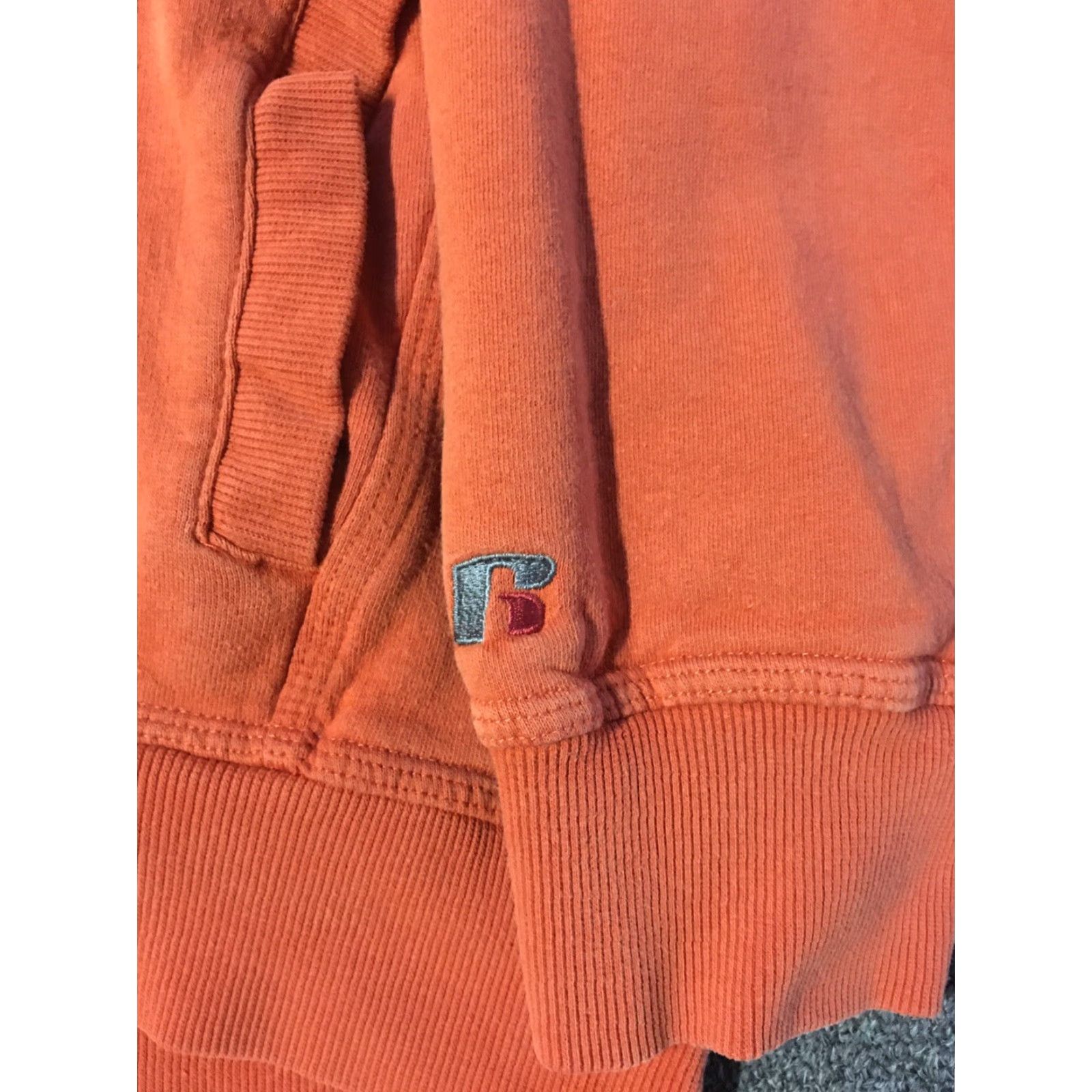 Russell Athletic VINTAGE Russell Athletic Faded Bleach Hoodie 2XL Orange Men Sweatshirt Pullover Thrashed 90s Size US XXL / EU 58 / 5 - 5 Thumbnail