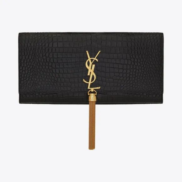 Saint Laurent Paris o1s1wg110125 326080 Size: OS / Kate Tassel Clutch in Black Size ONE SIZE - 9 Thumbnail