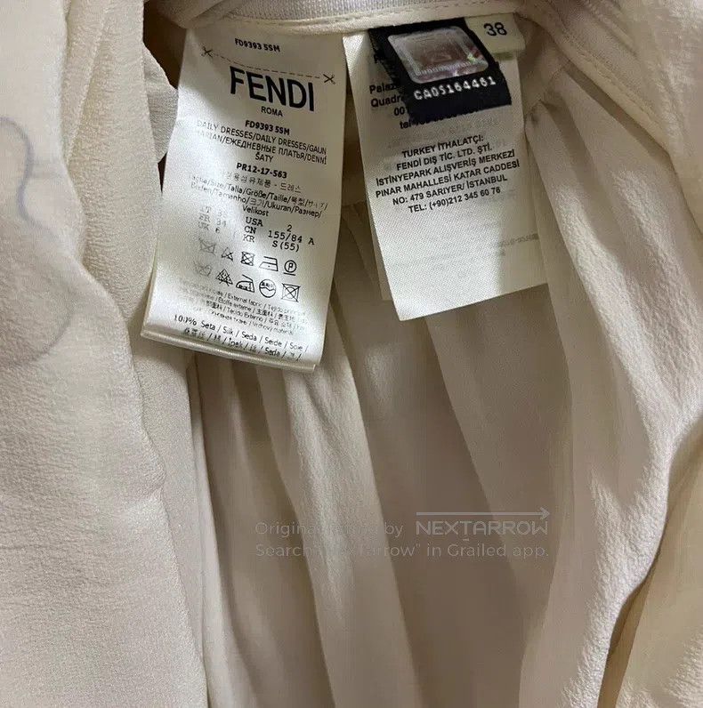 Fendi Fendi Silk and Silk Printed Dress Size XS / US 0-2 / IT 36-38 - 6 Thumbnail