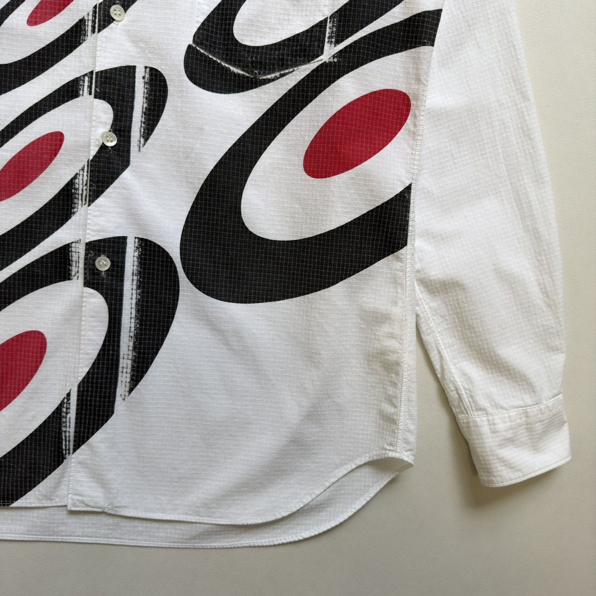Comme des Garcons ‘Mod Target Print’ White Cotton Shirt Size US M / EU 48-50 / 2 - 11 Thumbnail