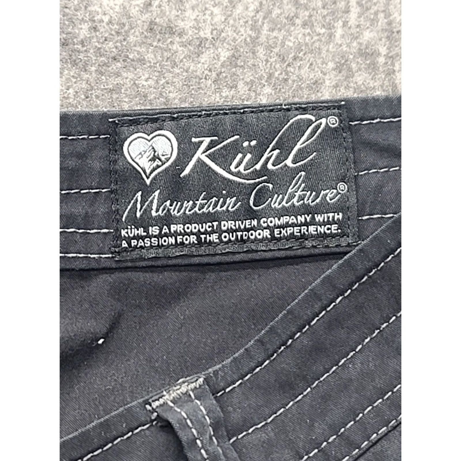 Vintage Kuhl Pants Womens 10x32 Free Flex Relaxed Fit Bootcut Roll Up Hiking Outdoor MTB Cargo Pants Black Casual Travel Workwear 32 In Inseam Men? Size 32" / US 10 / IT 46 - 2 Thumbnail
