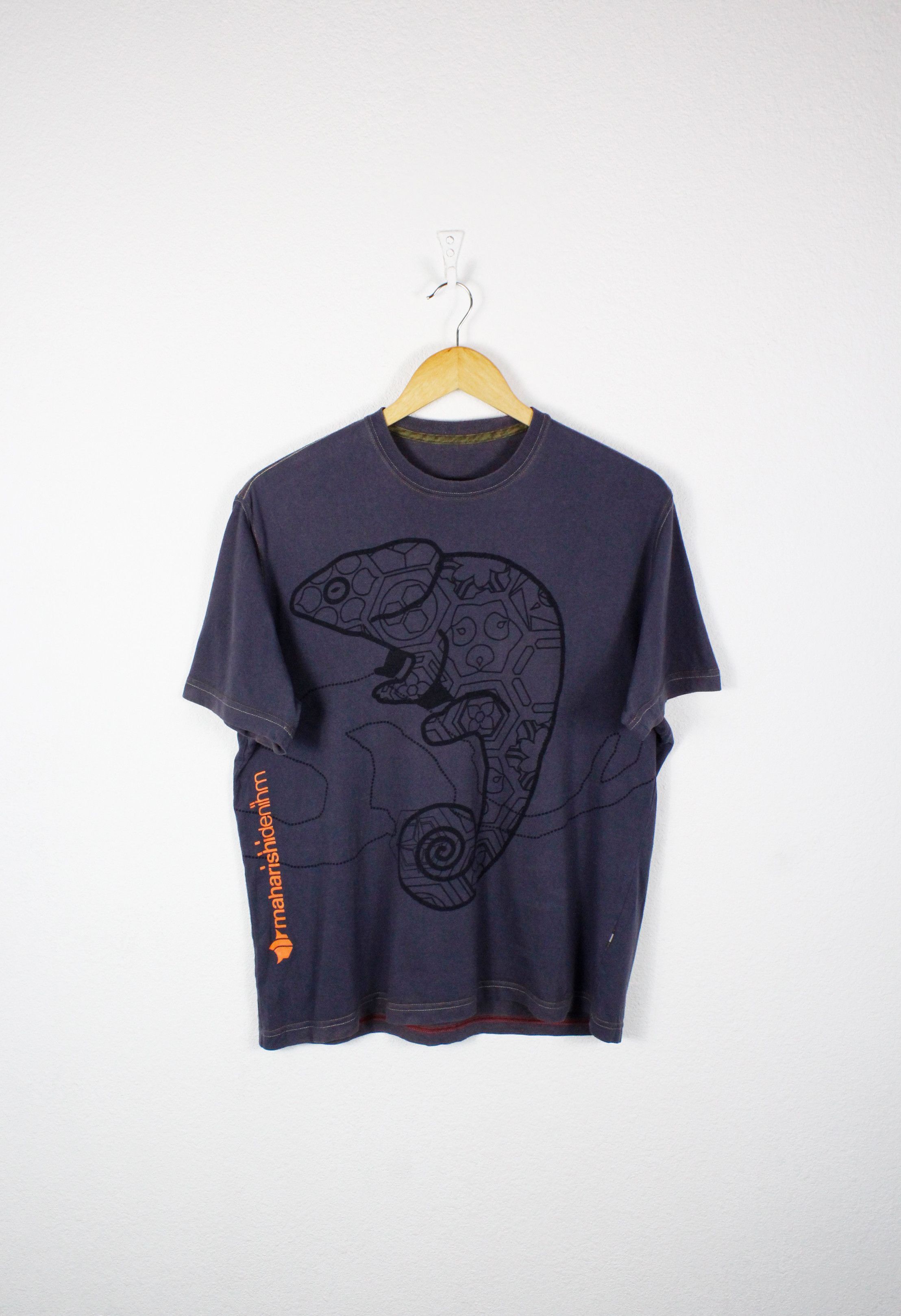 Maharishi Maharishi Denihm Jersey Cotton Lizard Logo Graphic Tee Size US S / EU 44-46 / 1 - 1 Thumbnail