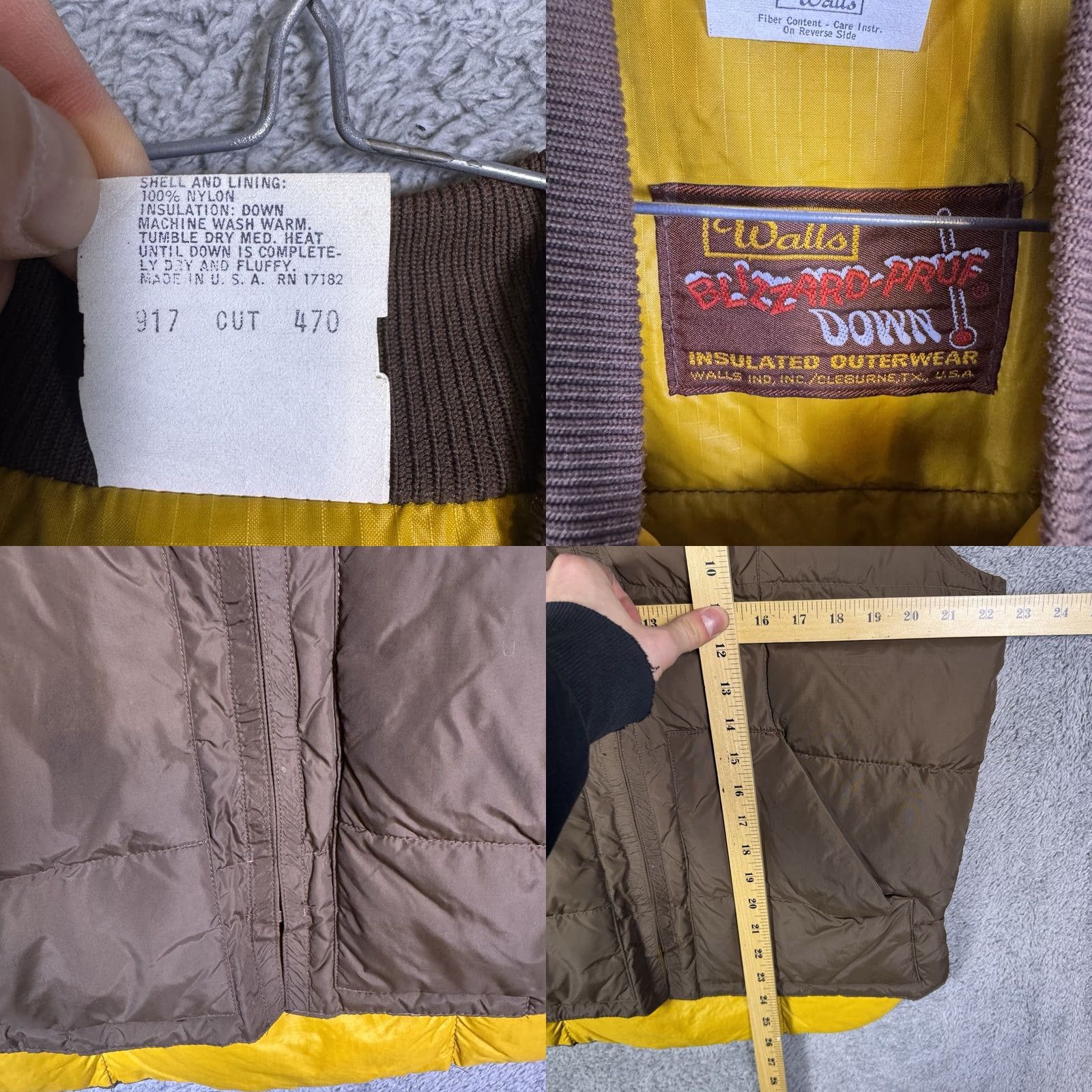 Walls VINTAGE Walls Blizzard Pruf Down Puffer Vest Mens M Quilted Full Zip USA 80s 90s Utility Size US M / EU 48-50 / 2 - 8 Thumbnail